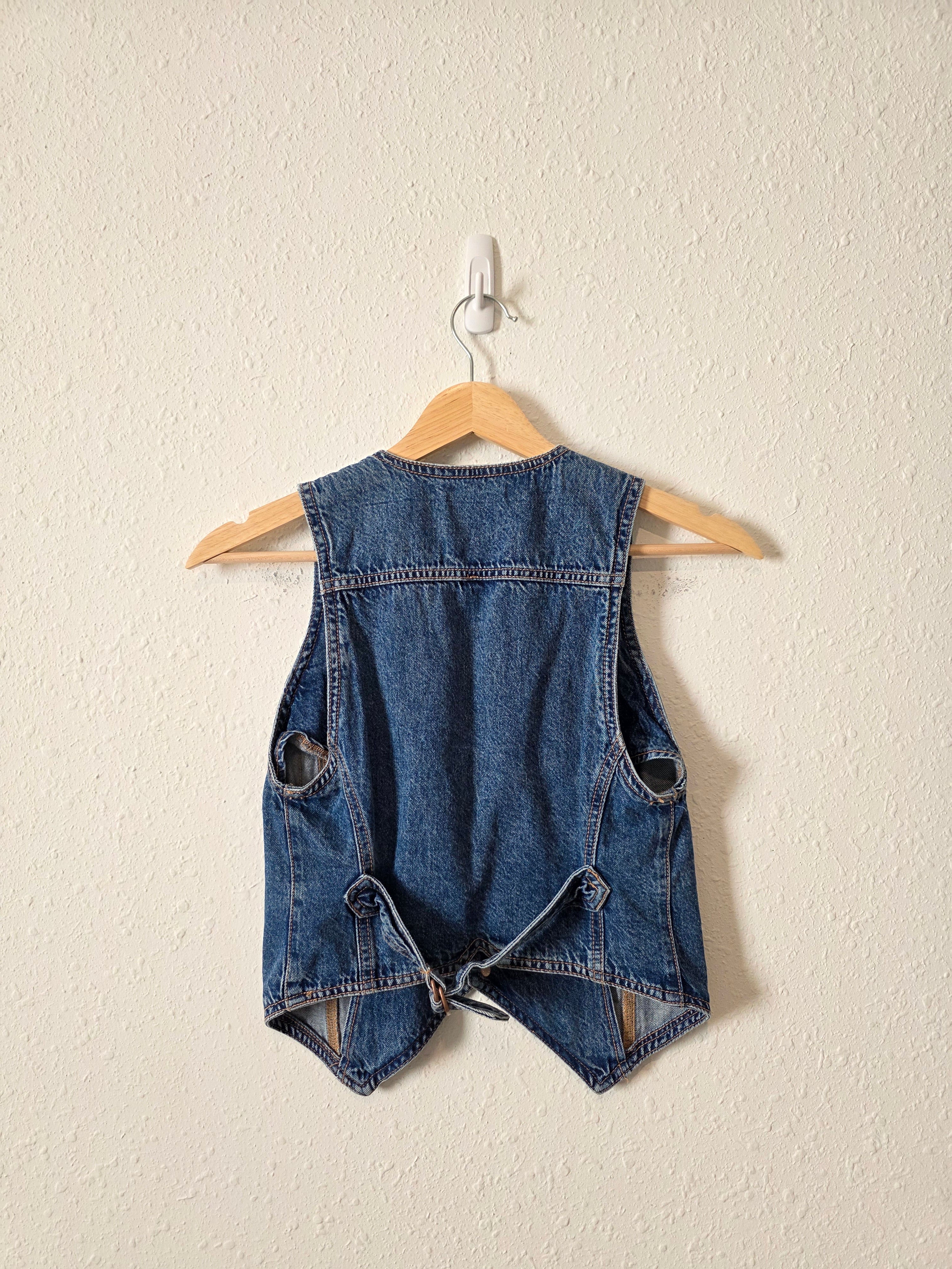 Denim Cropped Vest (XS)