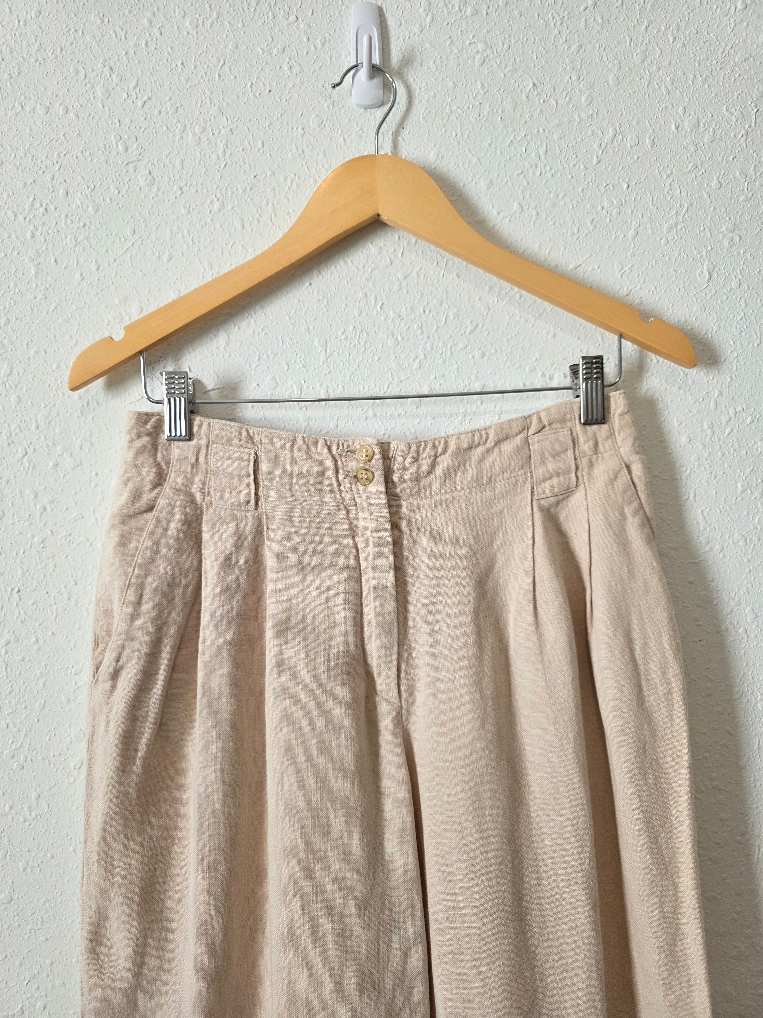 Vintage Linen Straight Pants (28)