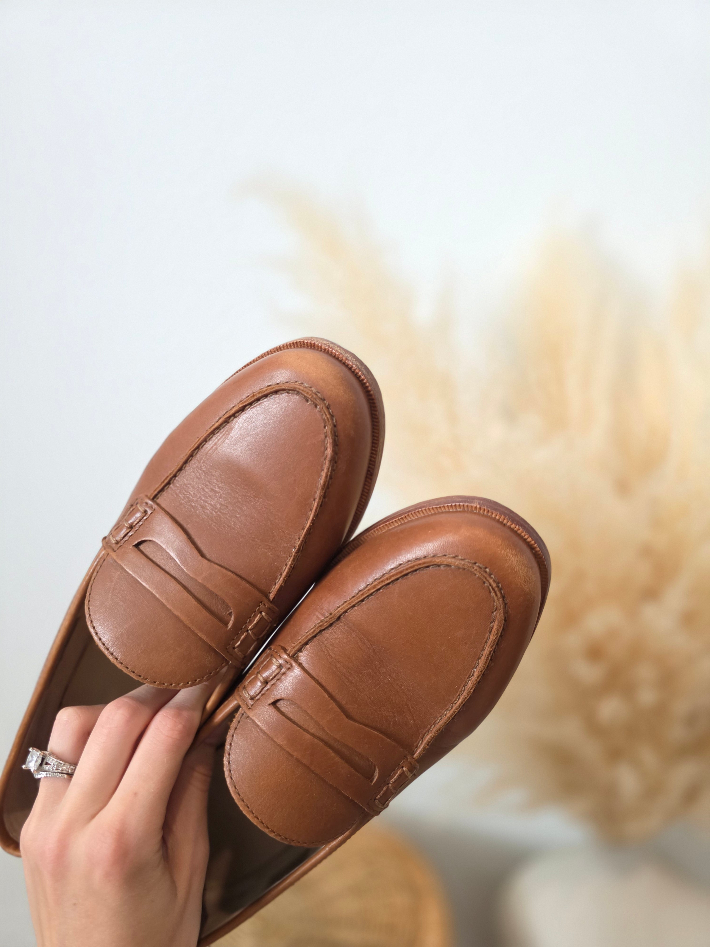 J.Crew Brown Leather Loafers (8.5)
