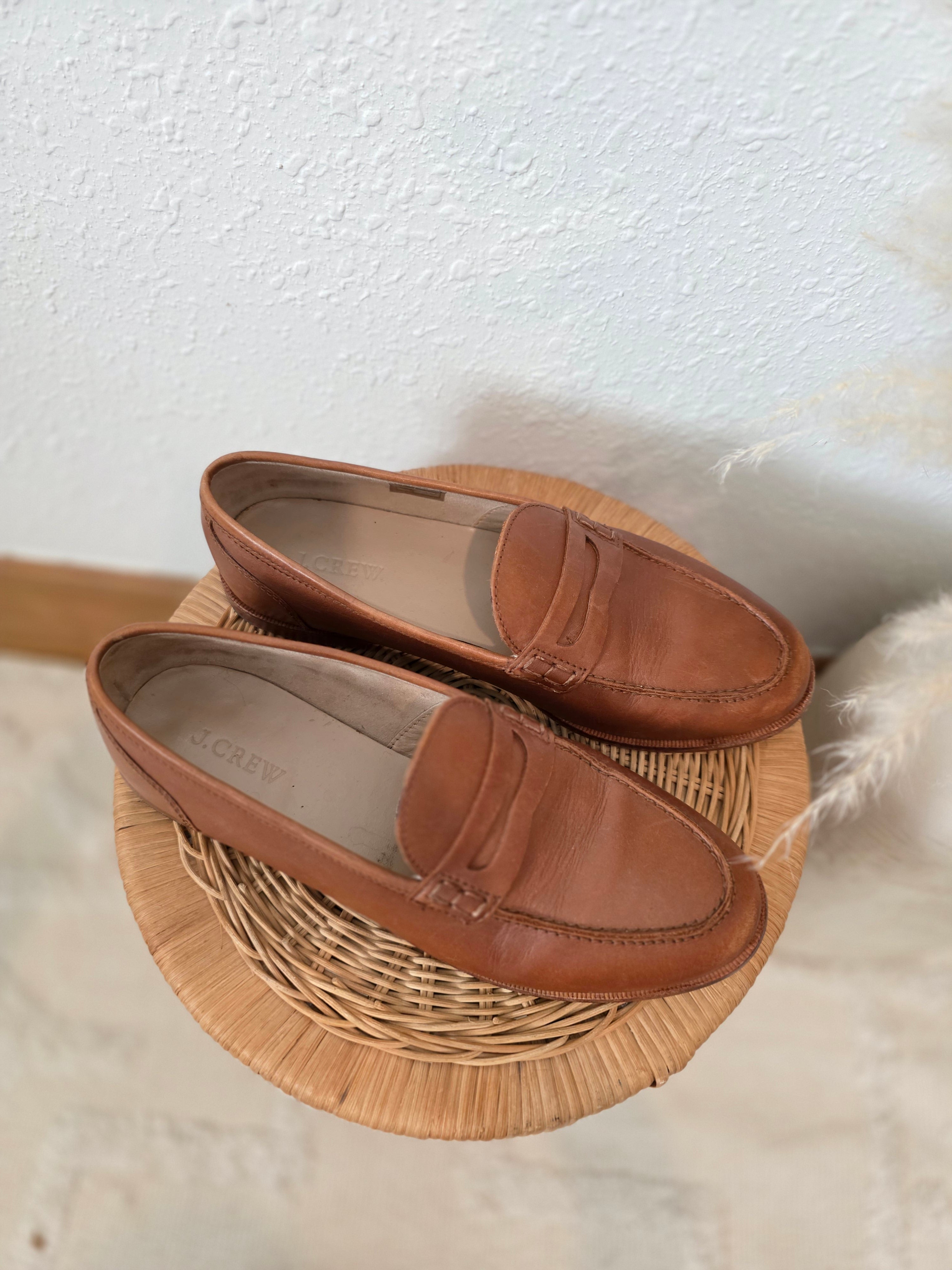 J.Crew Brown Leather Loafers (8.5)