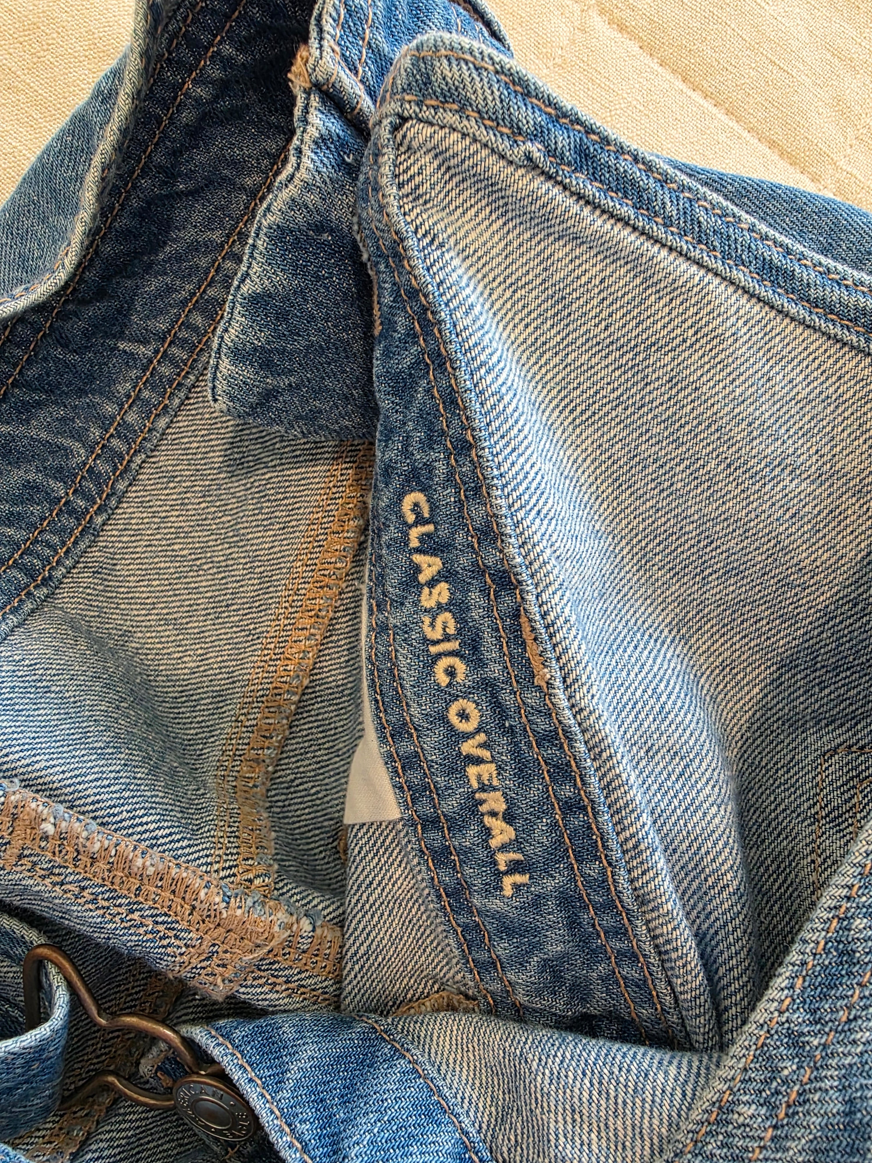Classic Denim Straight Overalls (M)