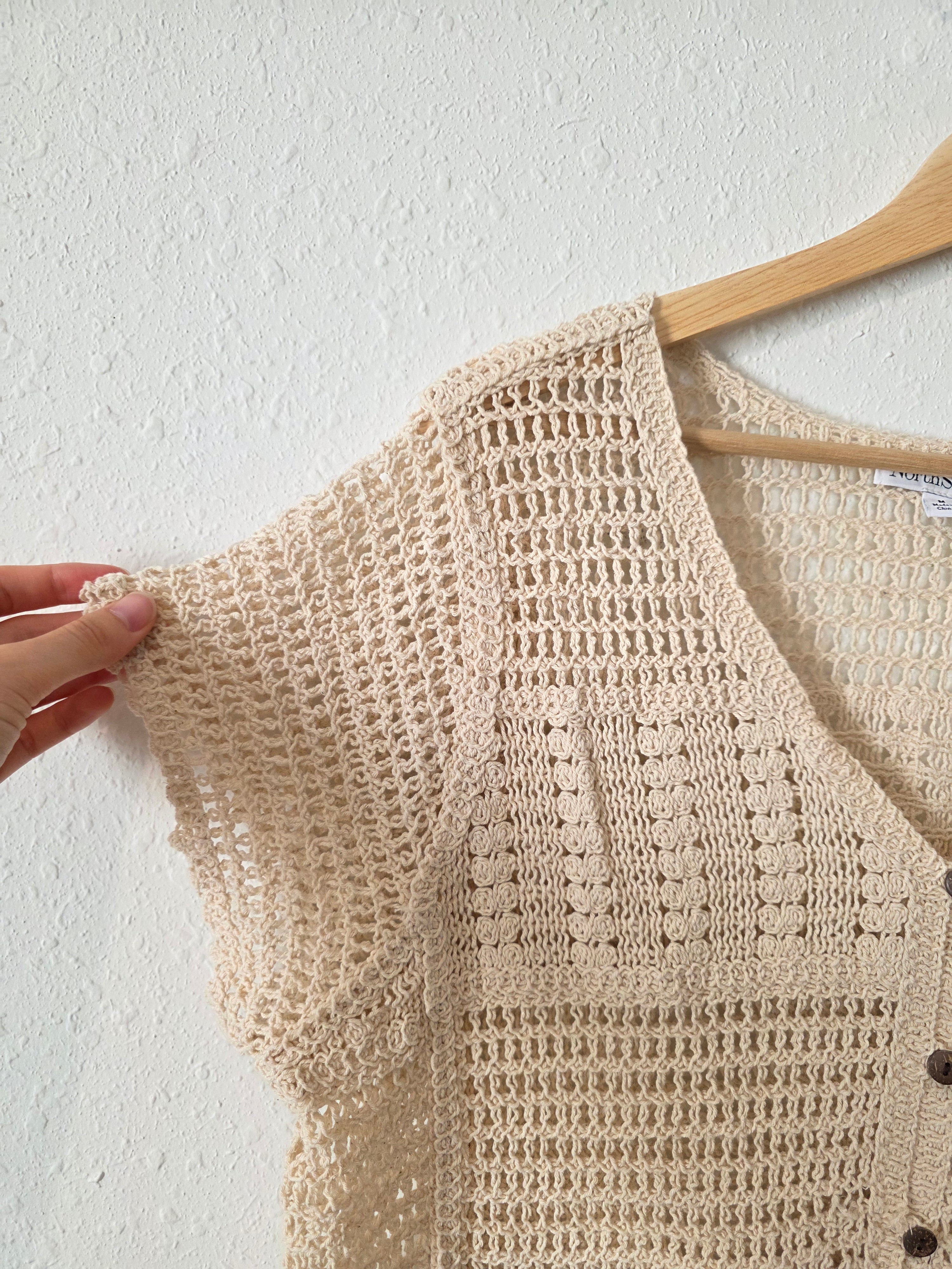 Crochet Button Up Top (M)