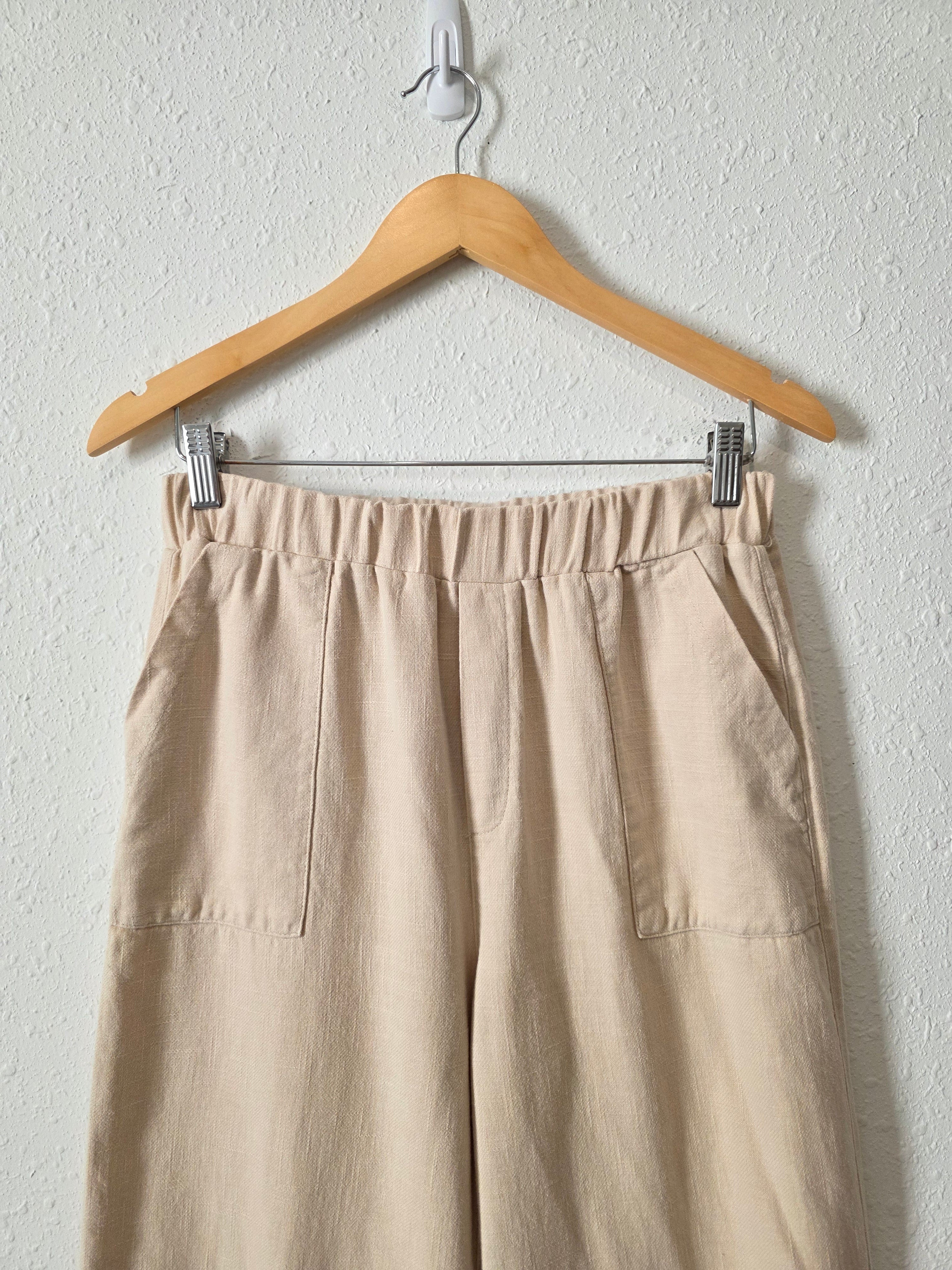 By Together Wide Leg Flax Pants (S)