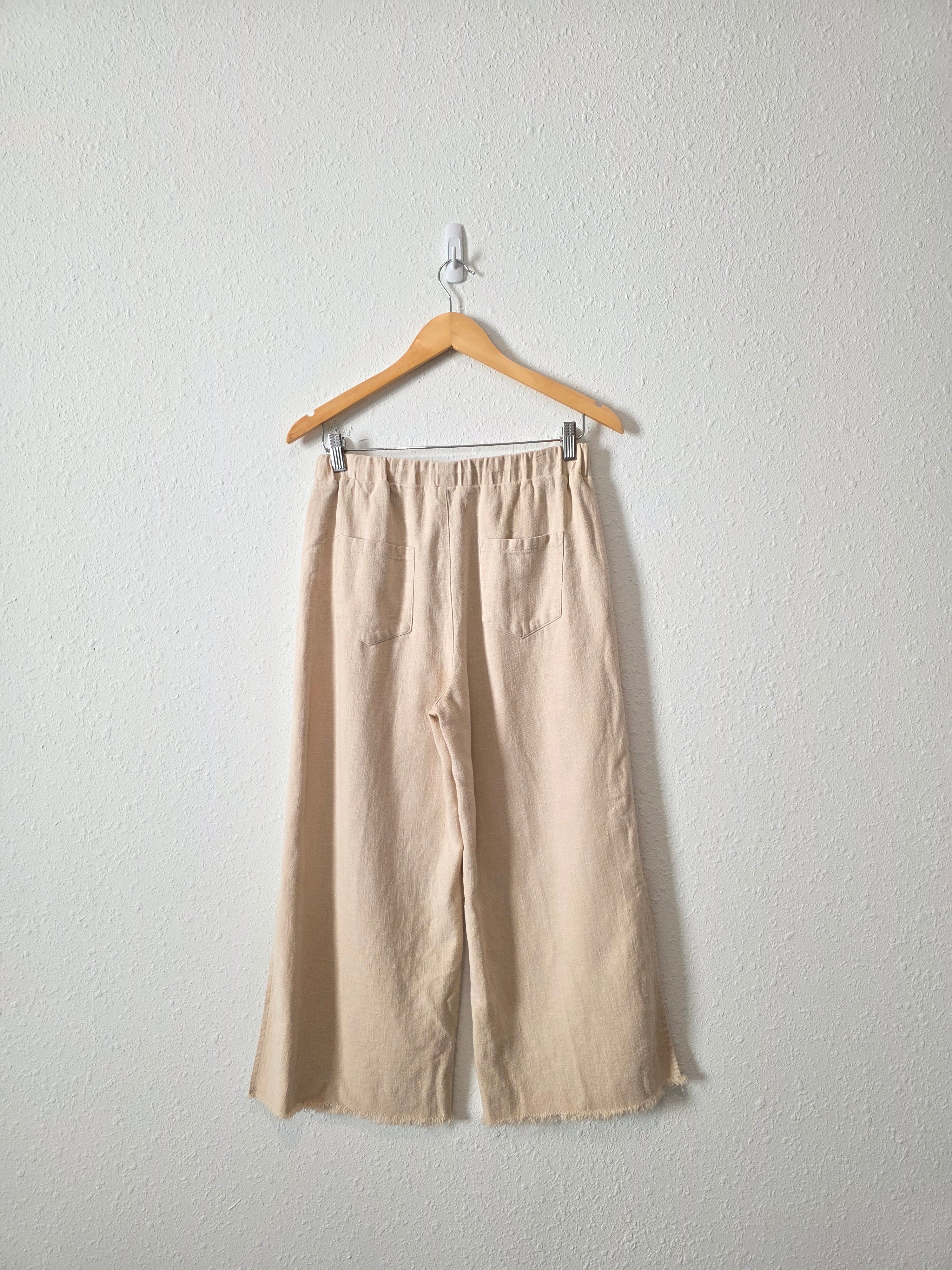 By Together Wide Leg Flax Pants (S)