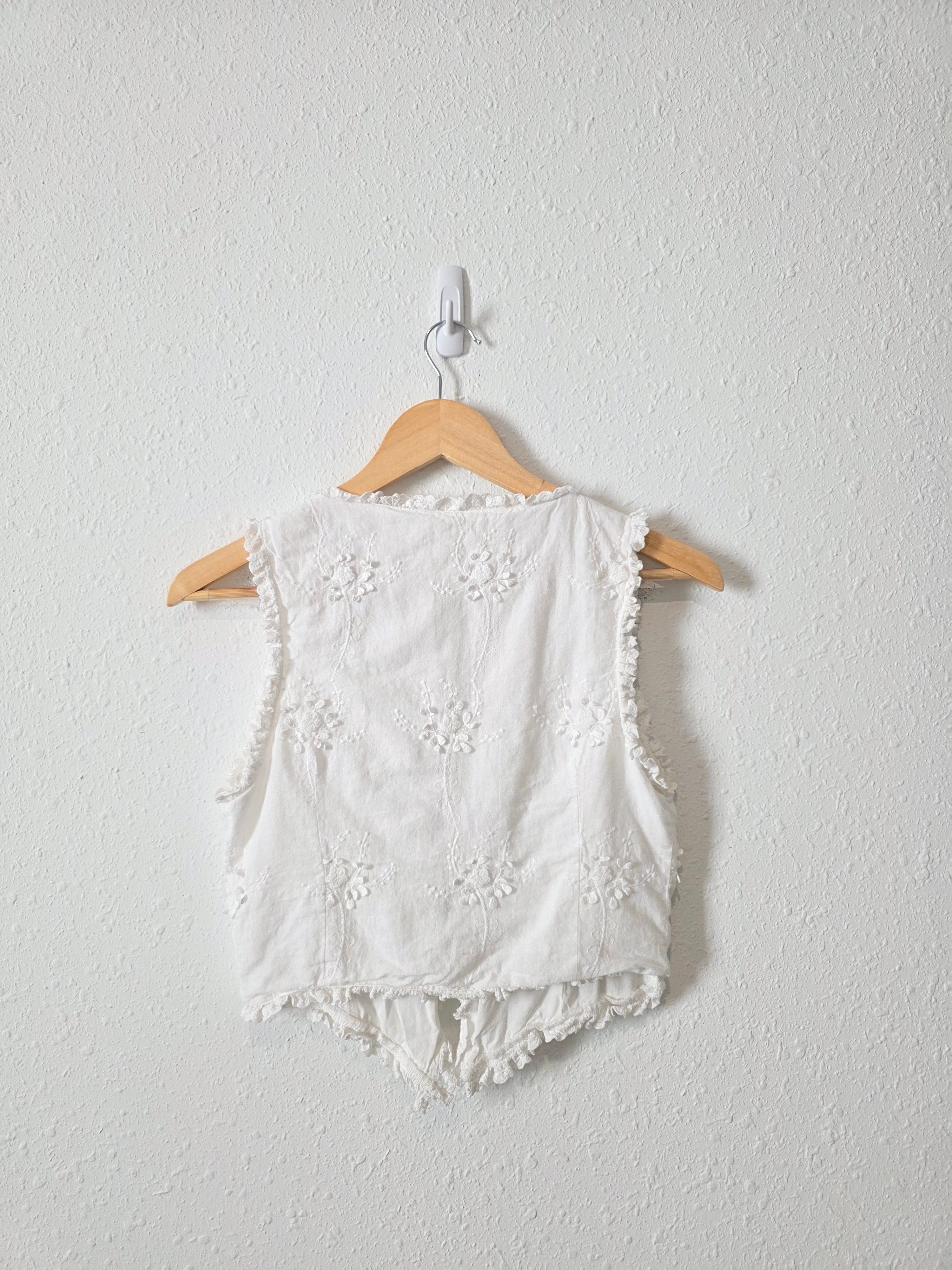 Altar'd State Floral Tie Front Vest (S)