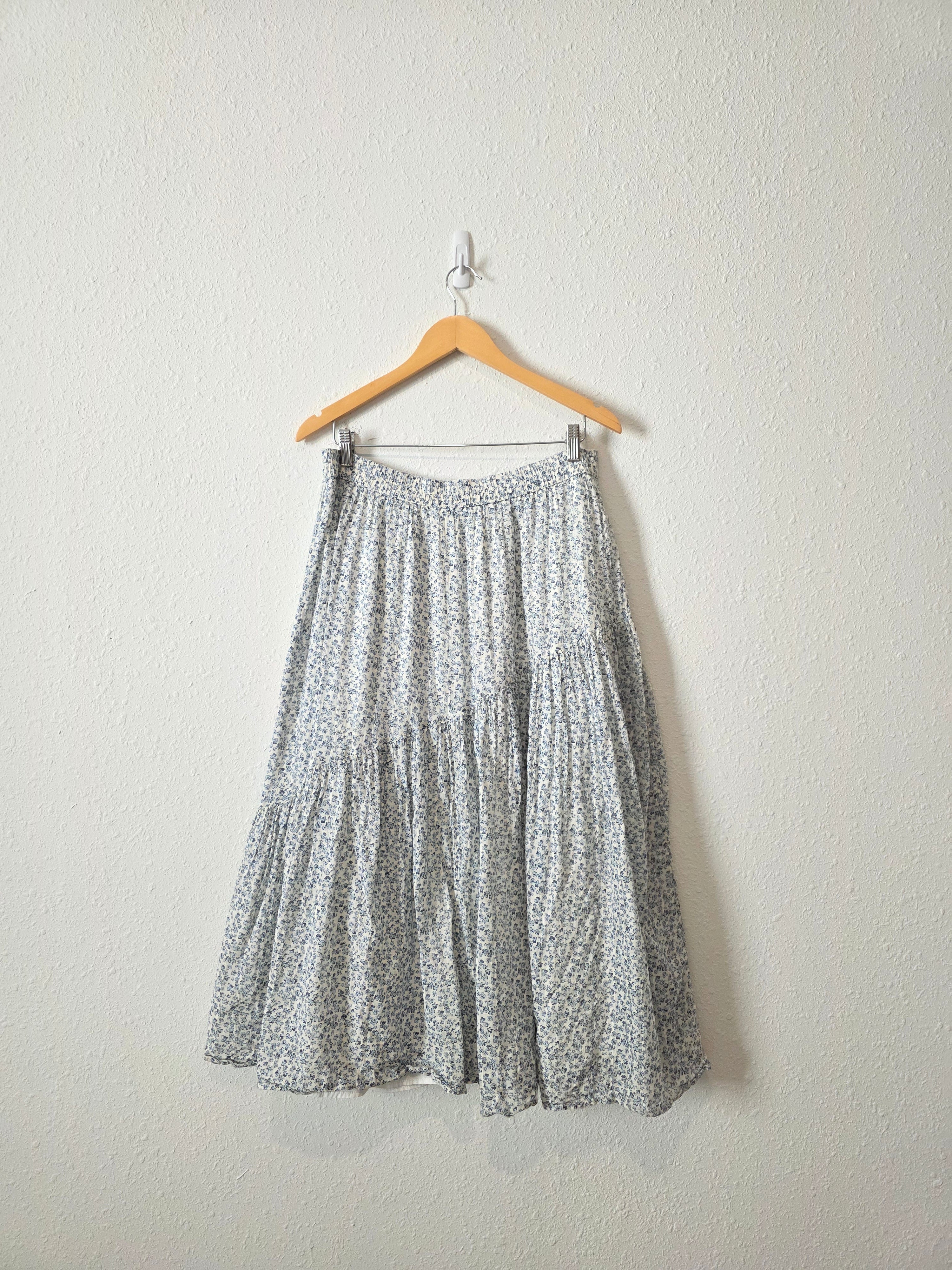 Floral Cotton Midi Skirt (XL)