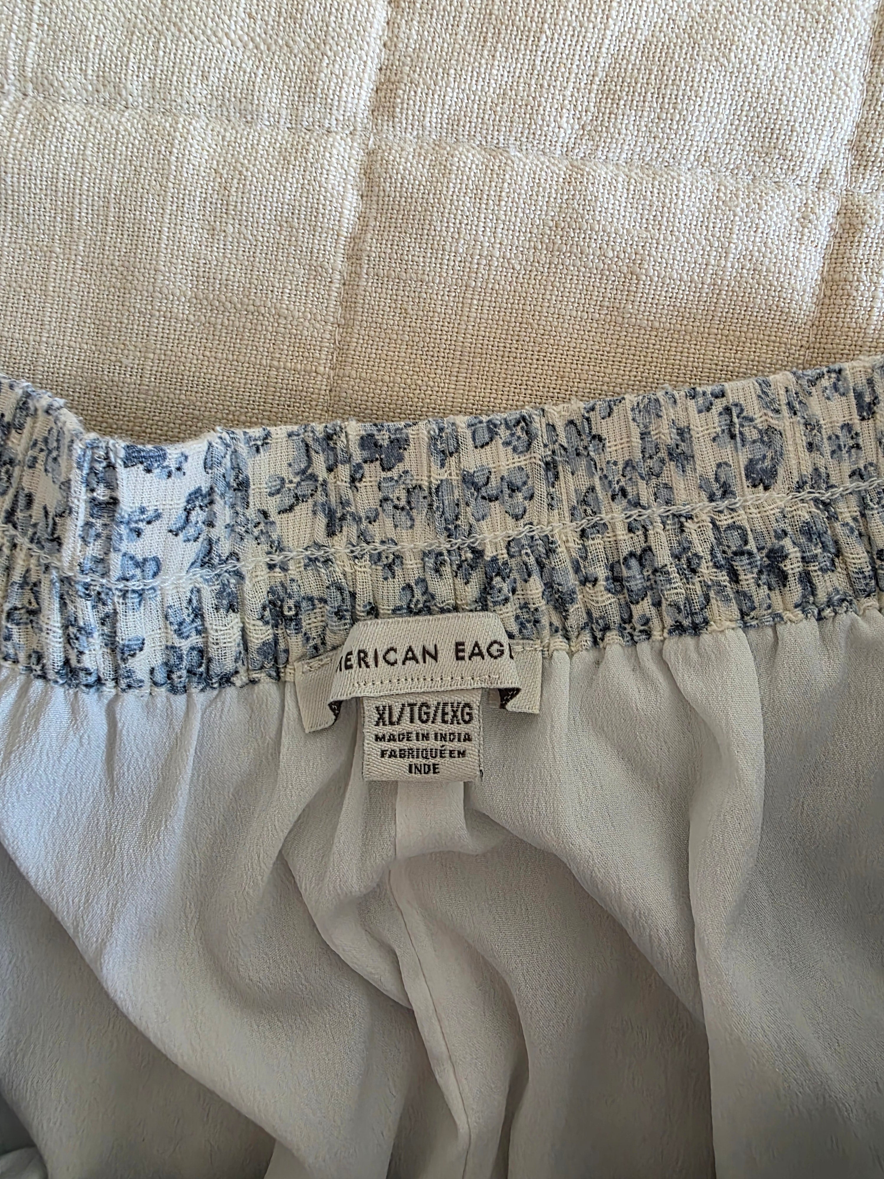 Floral Cotton Midi Skirt (XL)