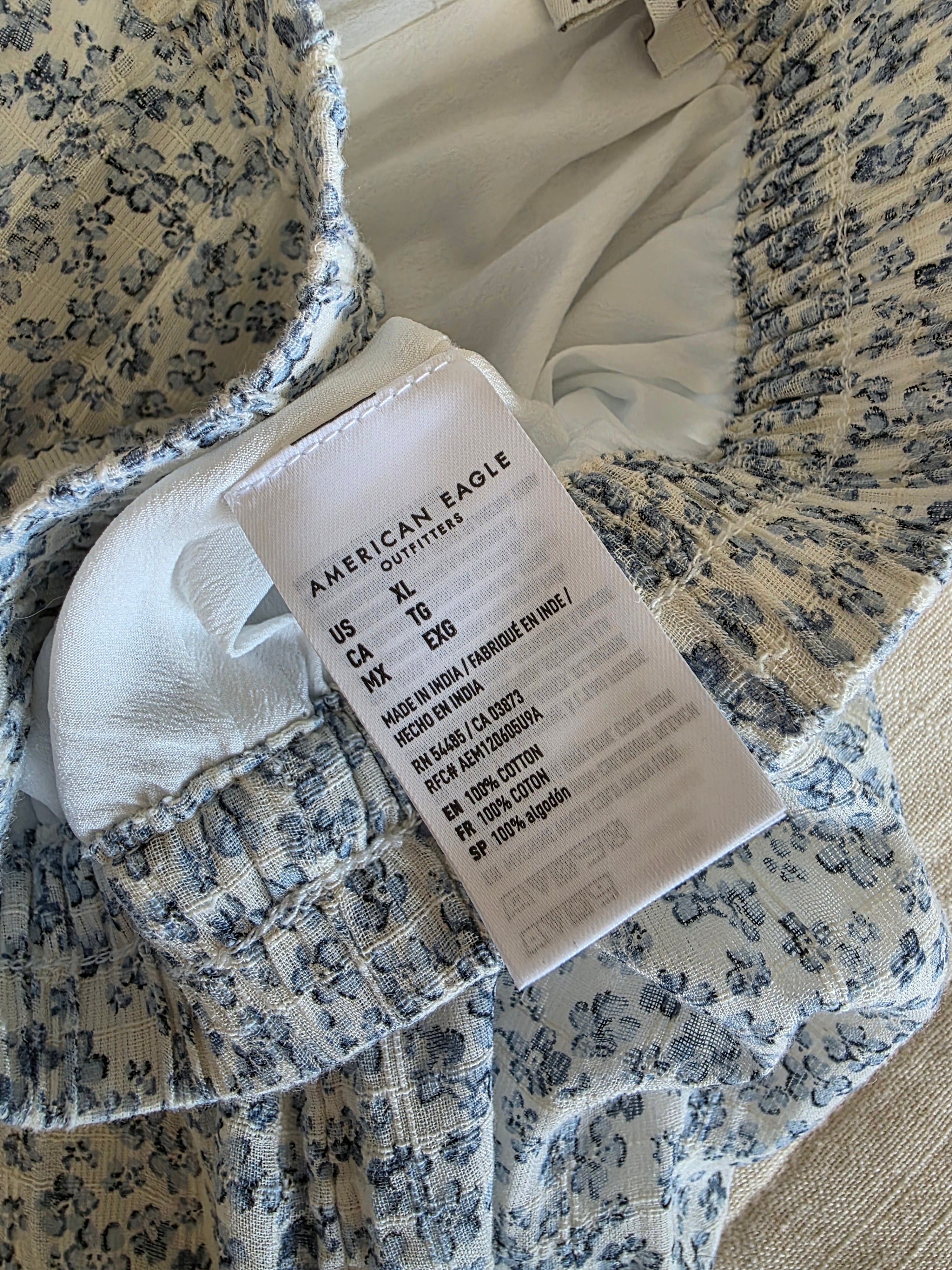 Floral Cotton Midi Skirt (XL)