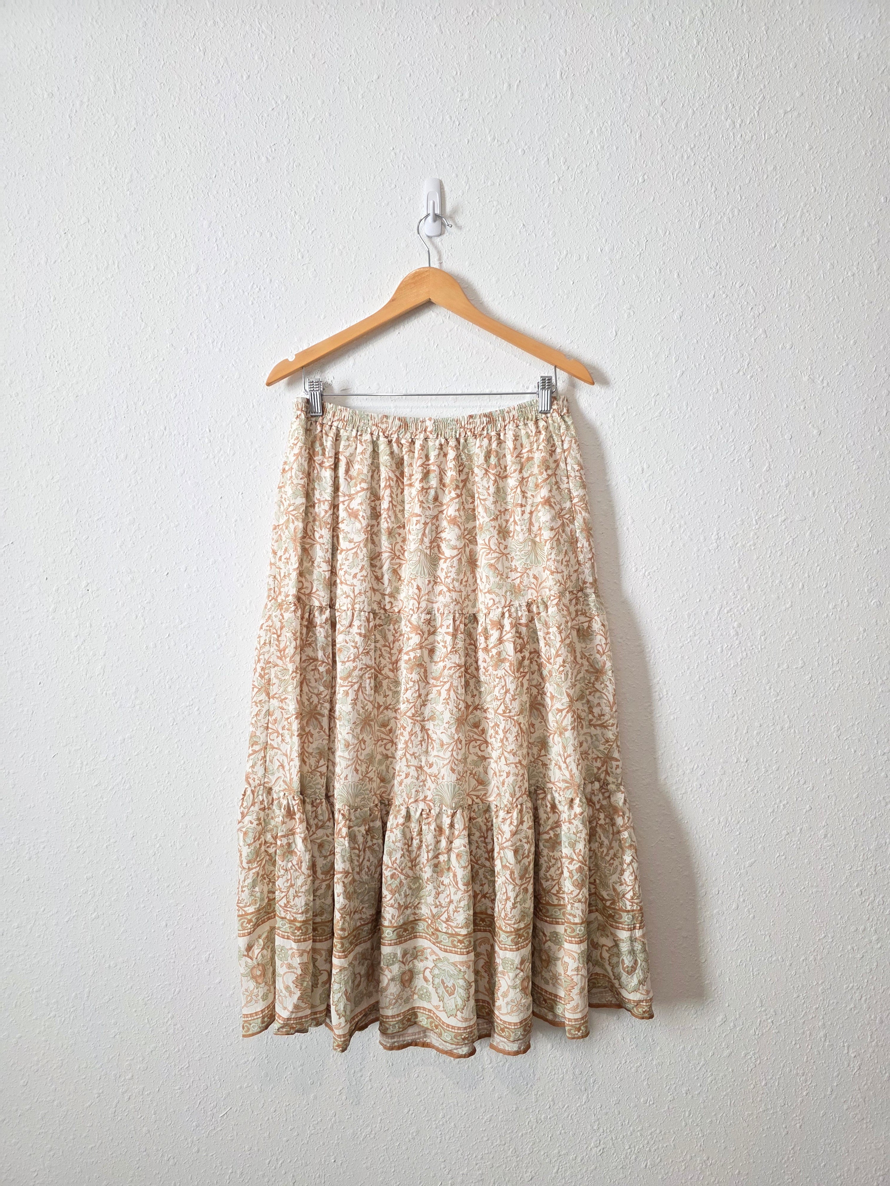 By The River Floral Midi Skirt (L)
