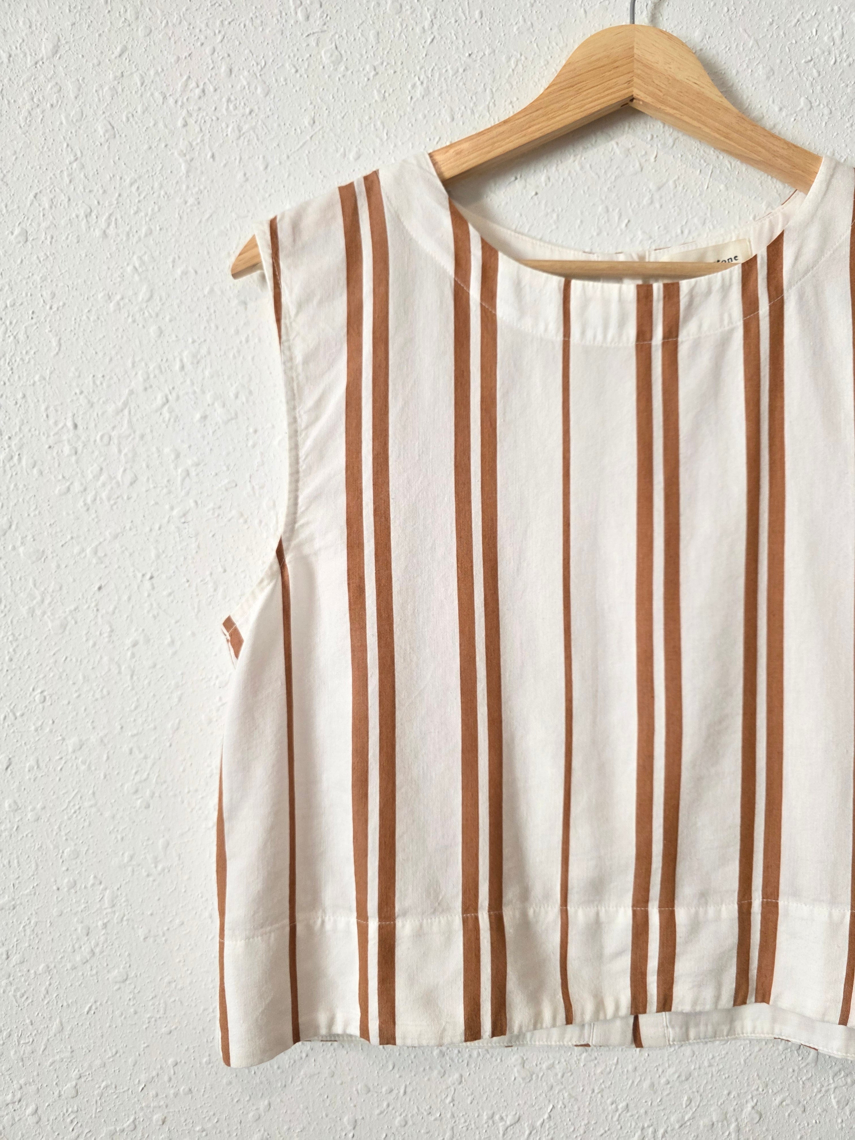 Cloth & Stone Striped Button Back Tank (S)
