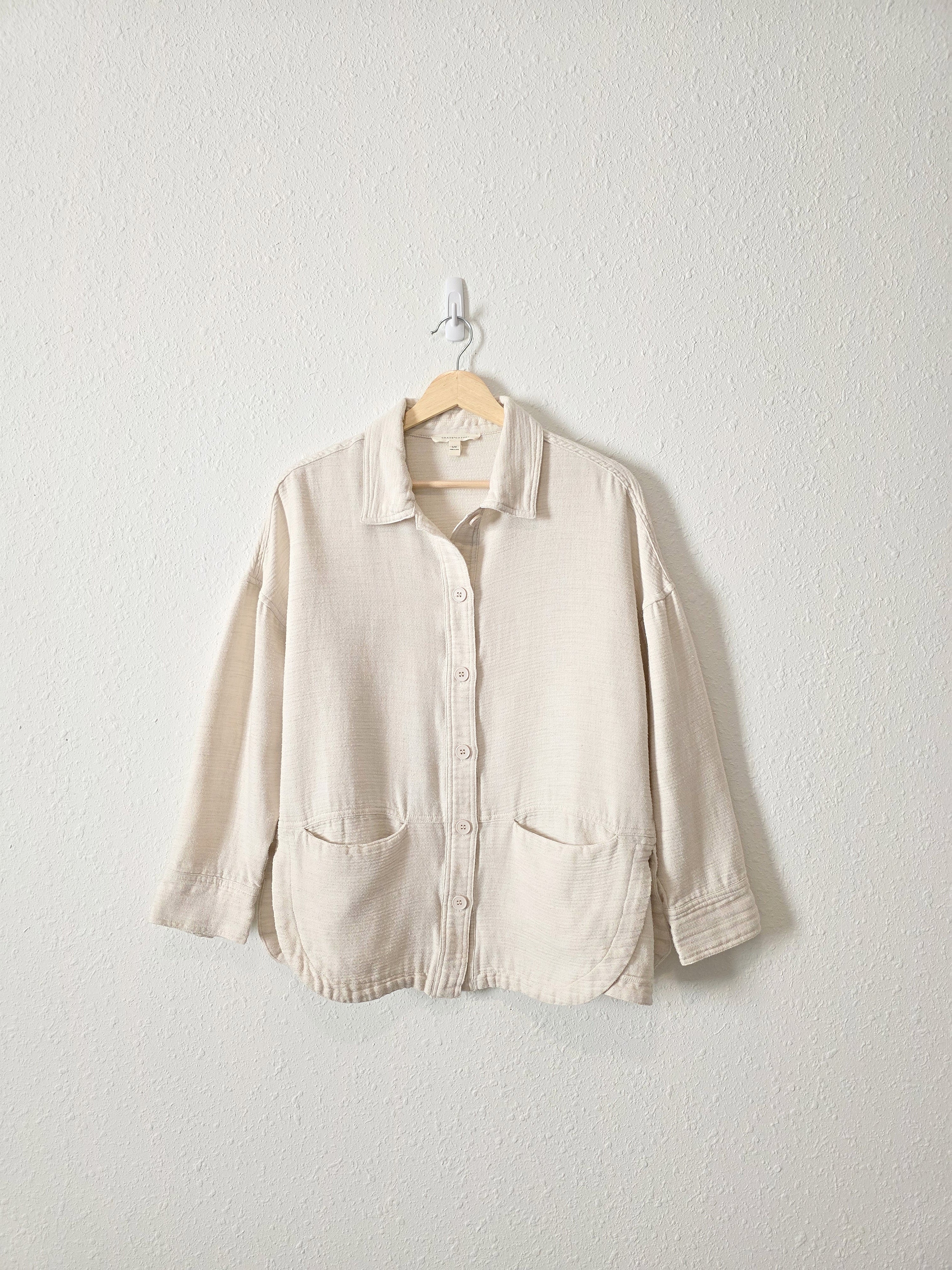Grade & Gather Oat Button Up Jacket (S/M)