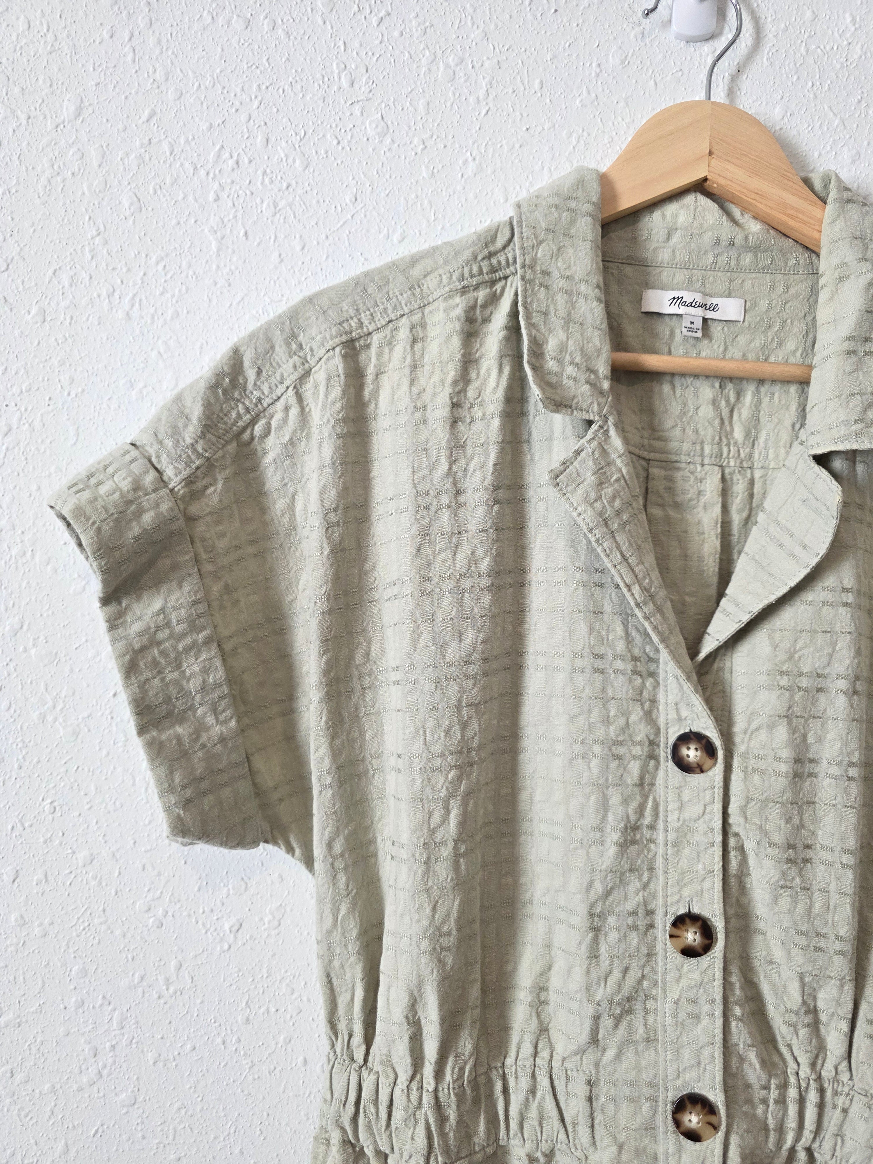 Madewell Green Textured Romper (M)