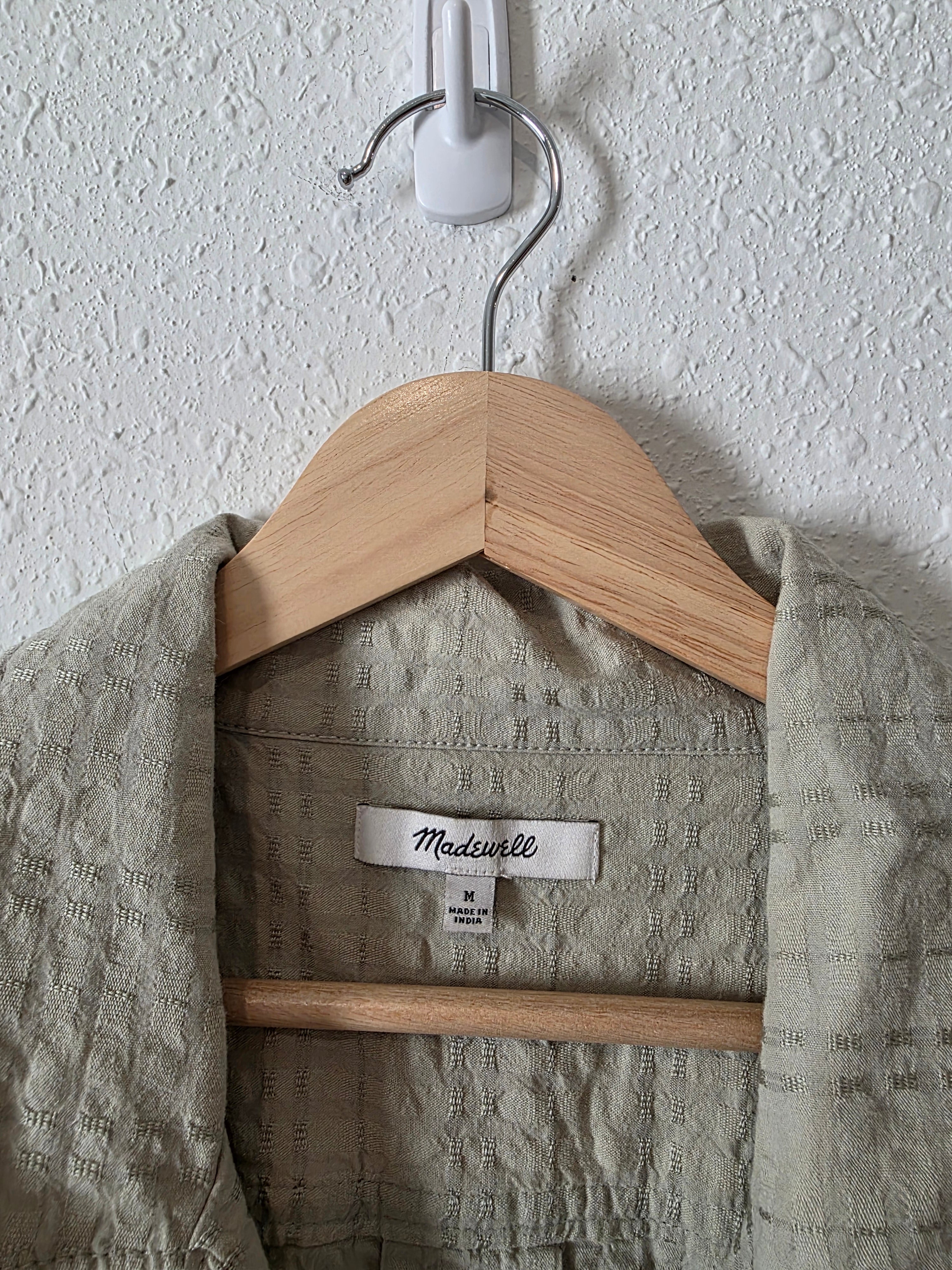 Madewell Green Textured Romper (M)