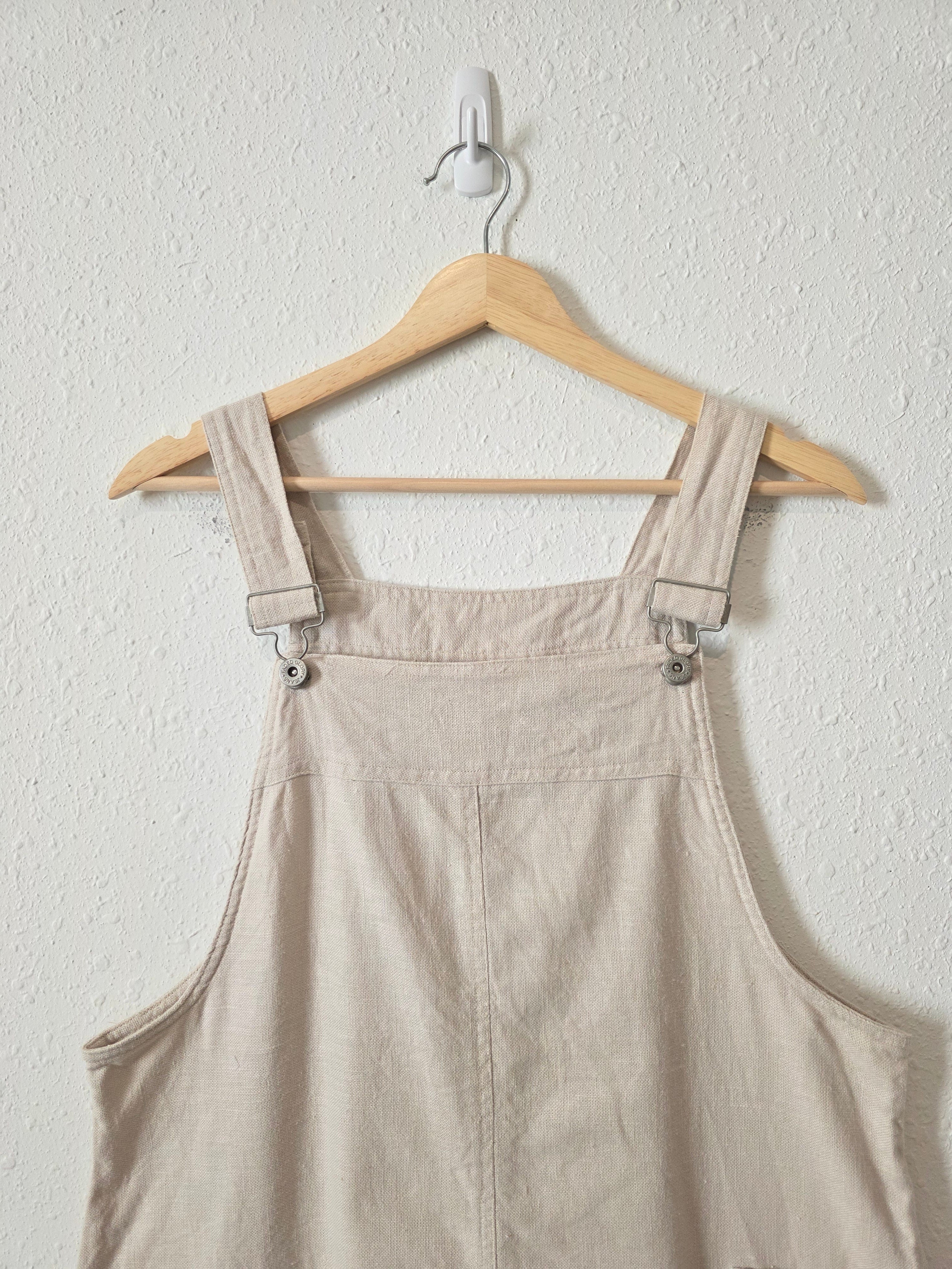 Vintage Linen Cotton Overall Dress (S)