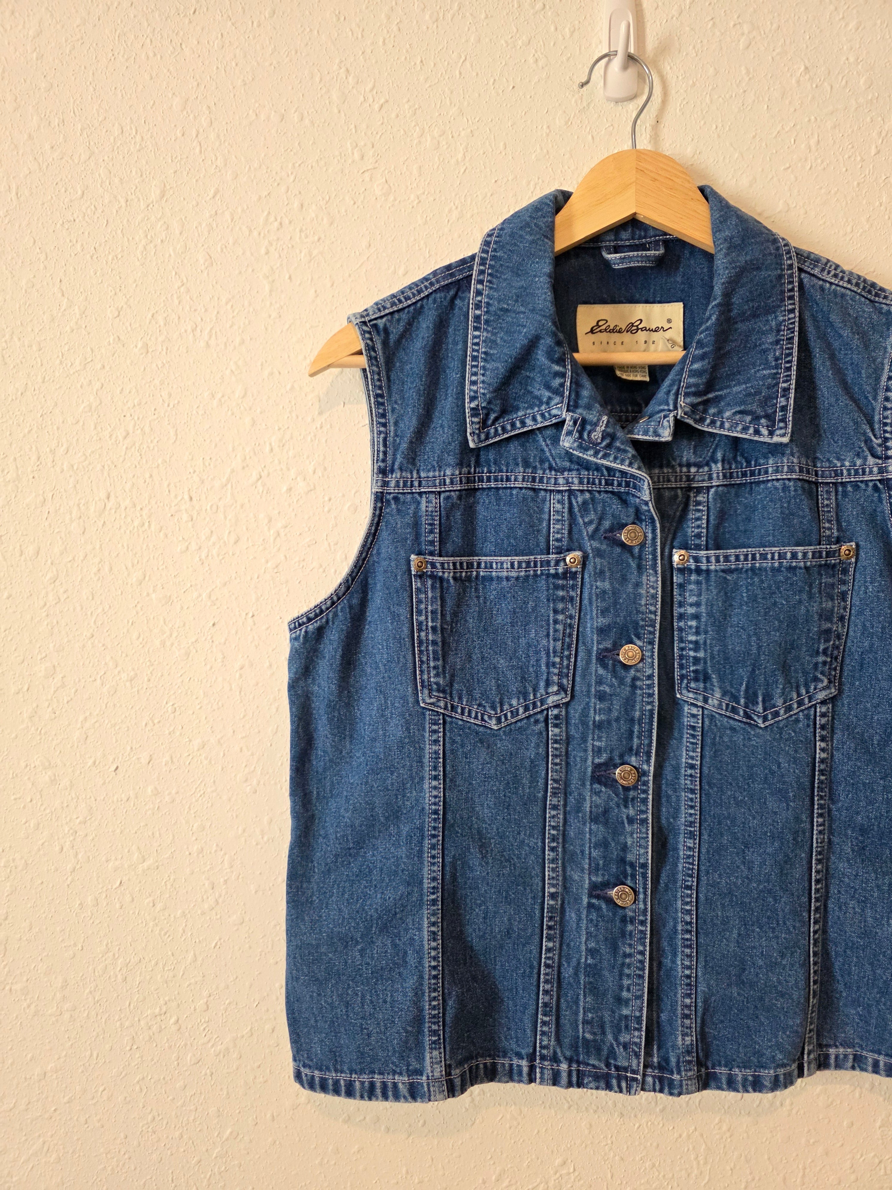 Vintage Eddie Bauer Denim Vest (L)