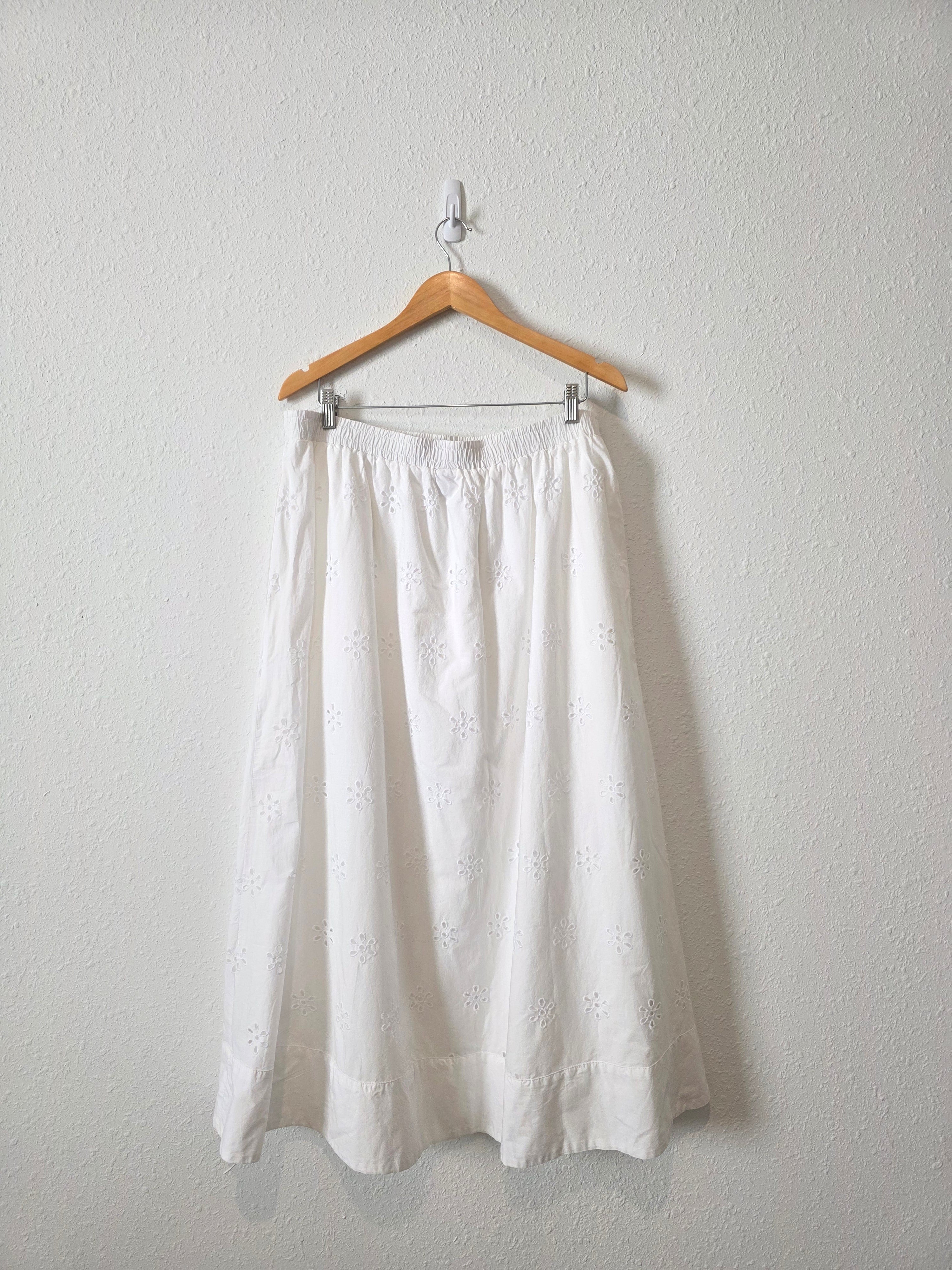 Floral Cotton Maxi Skirt (XL)