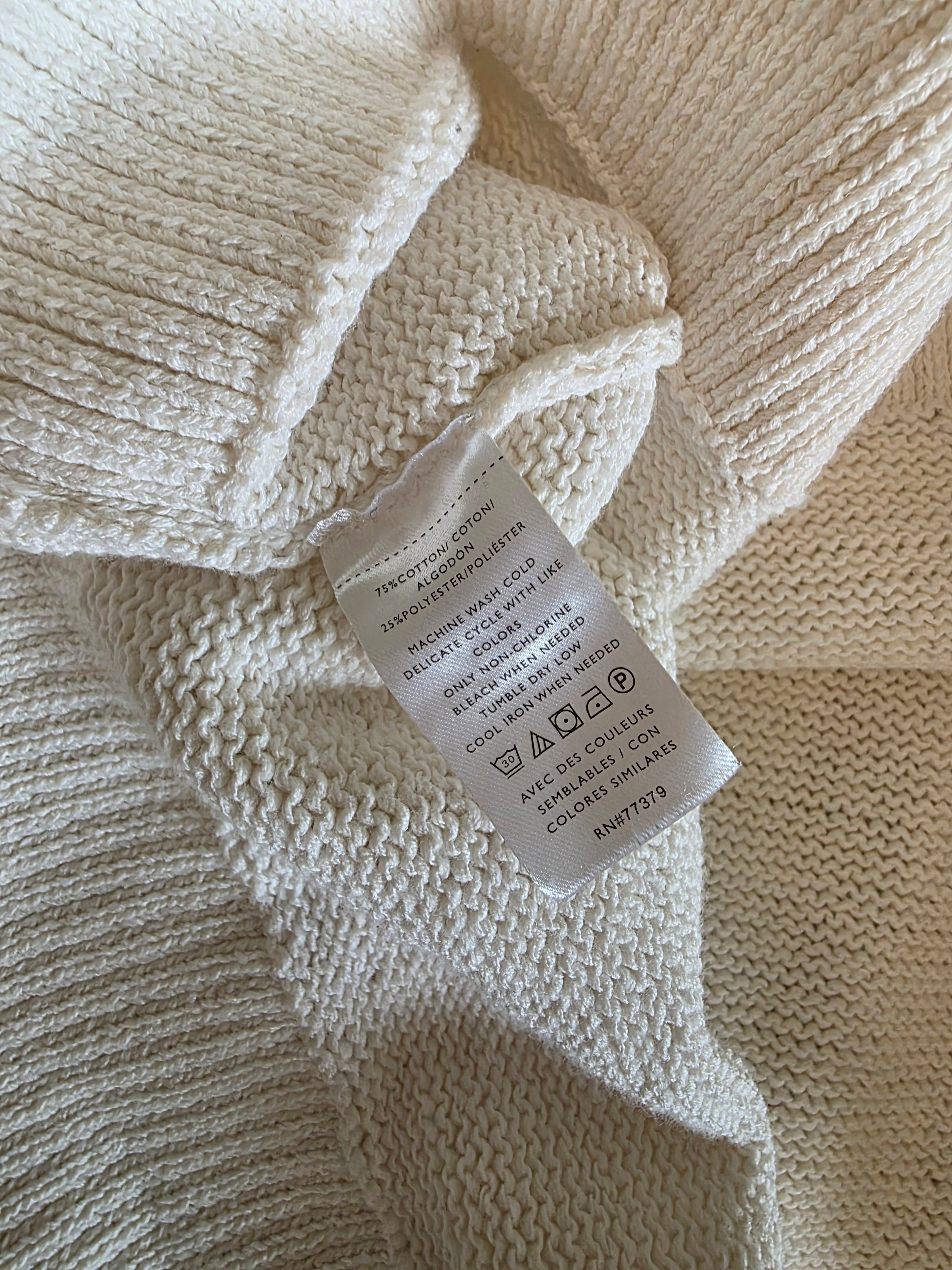 Cream Collared Sweater Vest (XL)