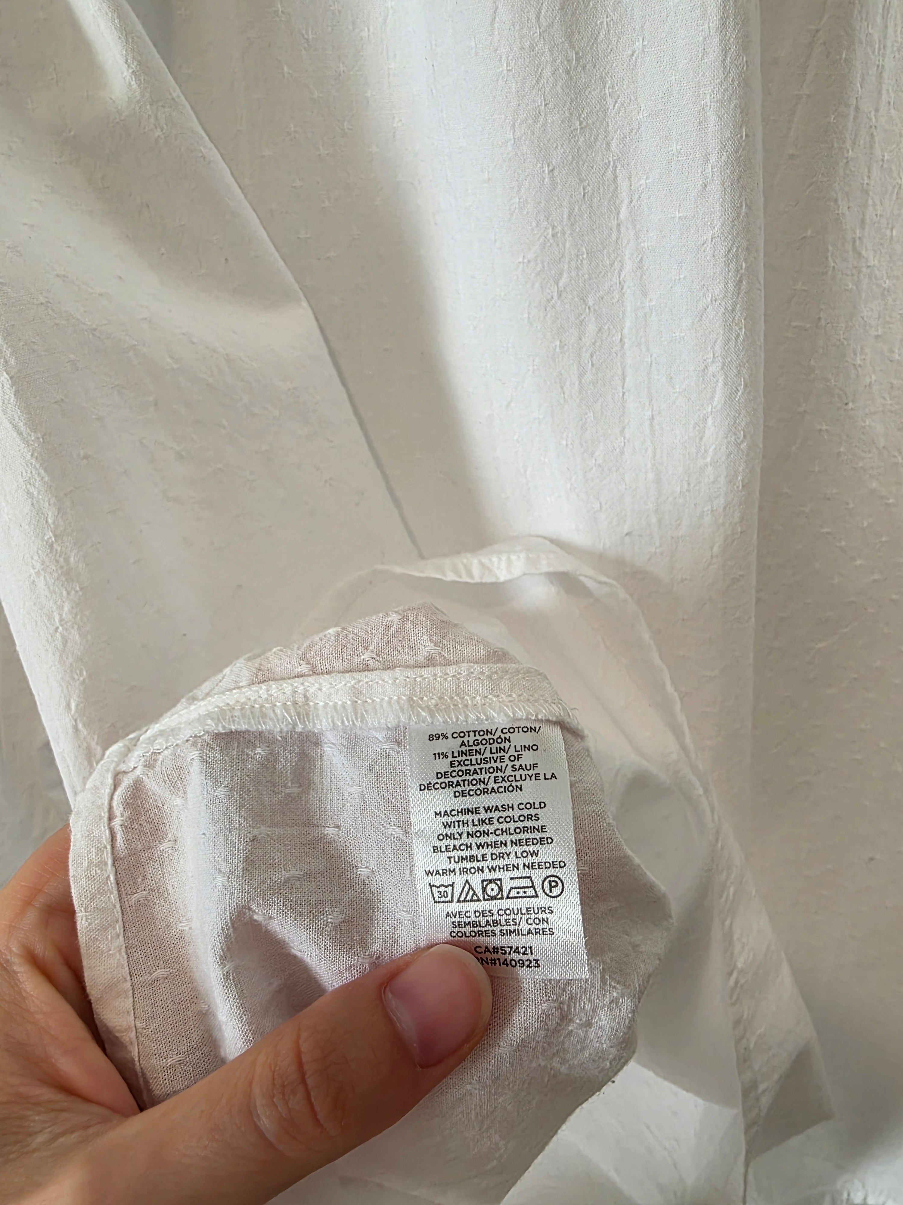 Loft White Puff Sleeve Blouse (XL)