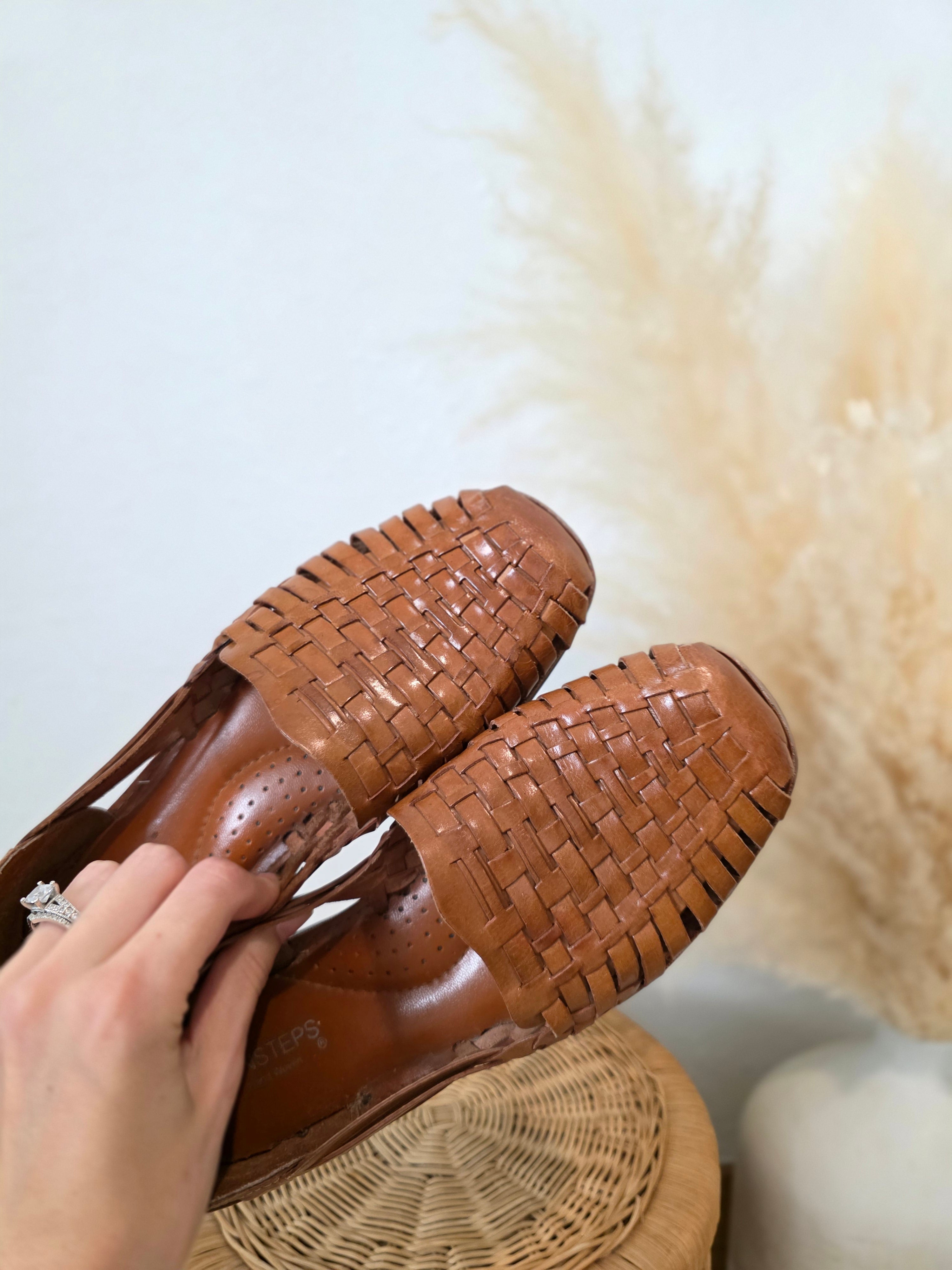 Woven Leather Huaraches (7.5)