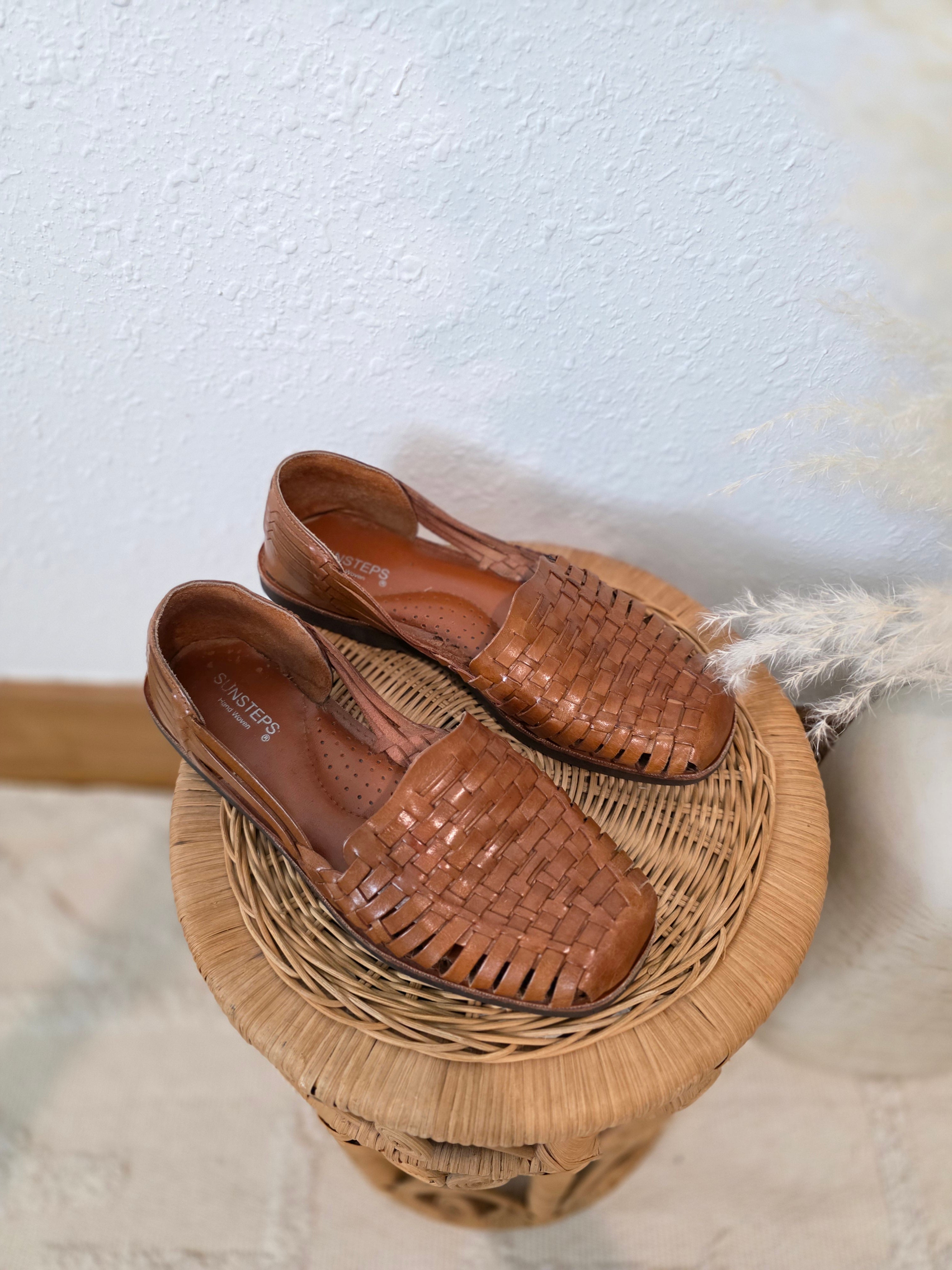 Woven Leather Huaraches (7.5)