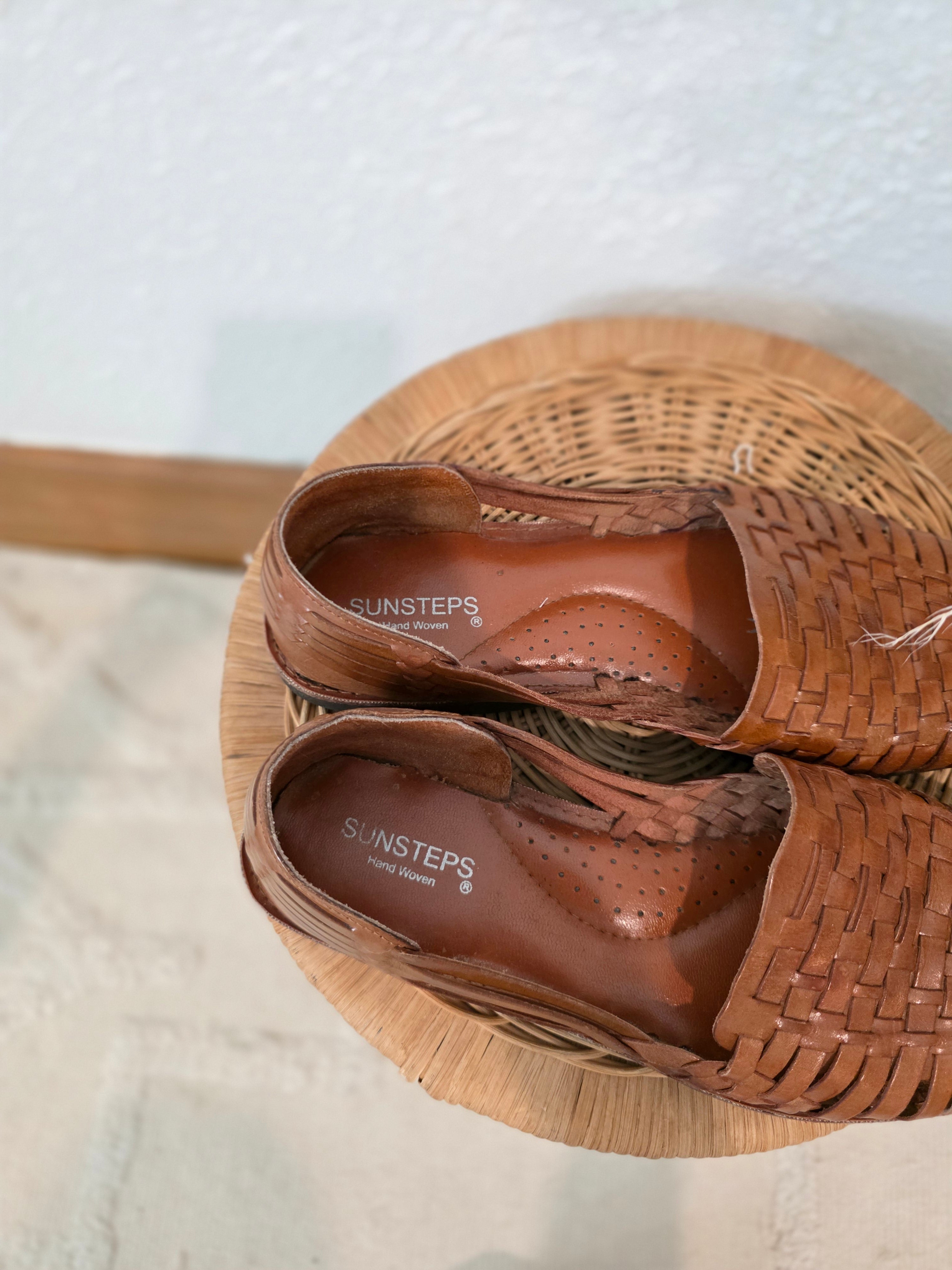 Woven Leather Huaraches (7.5)