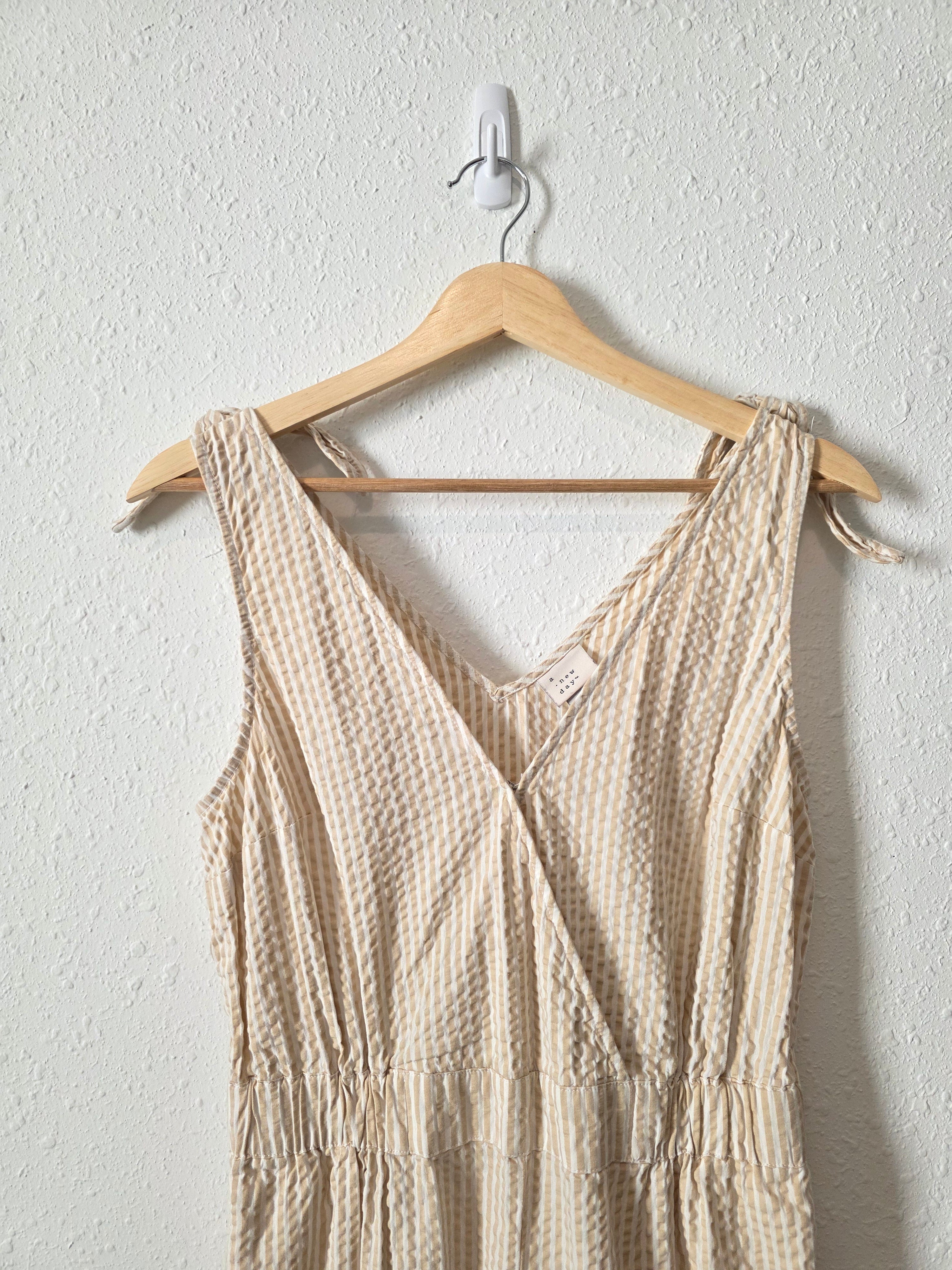 Striped Wide Leg Jumpsuit (S)