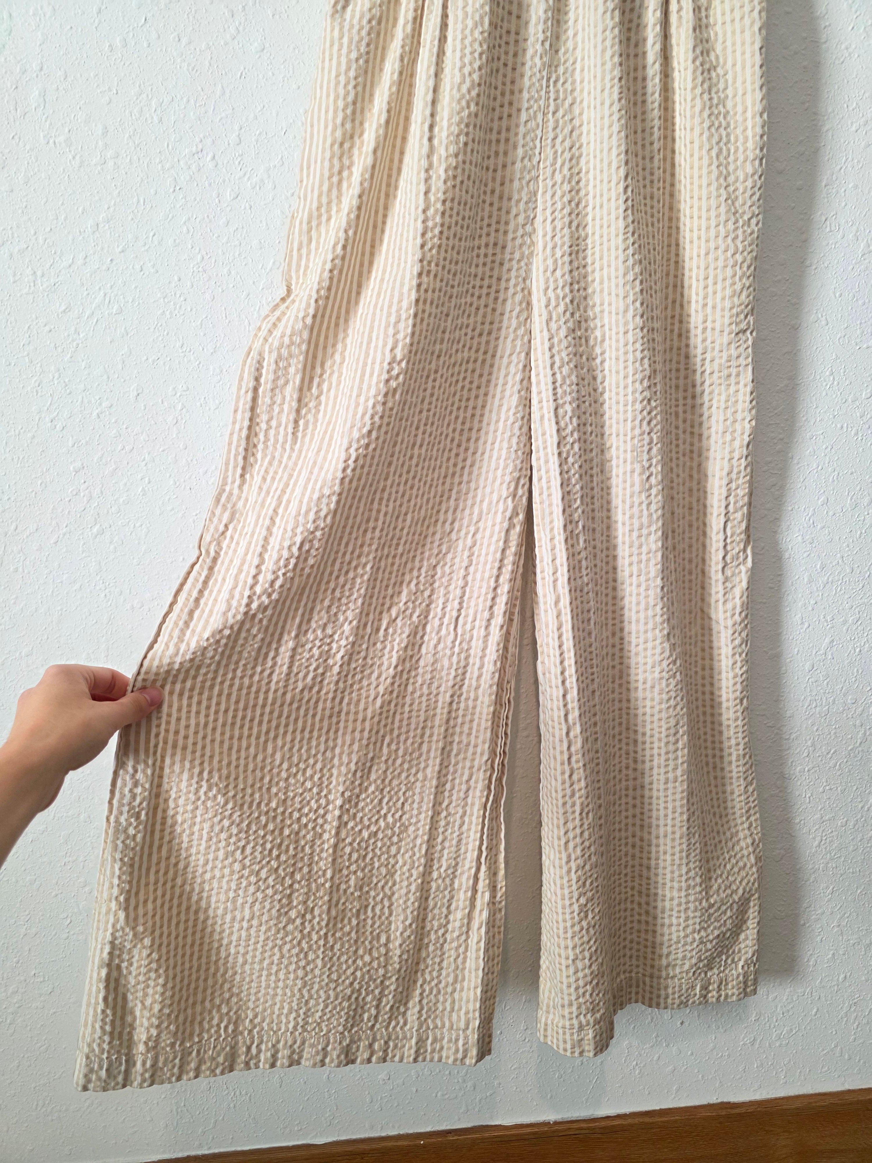 Striped Wide Leg Jumpsuit (S)