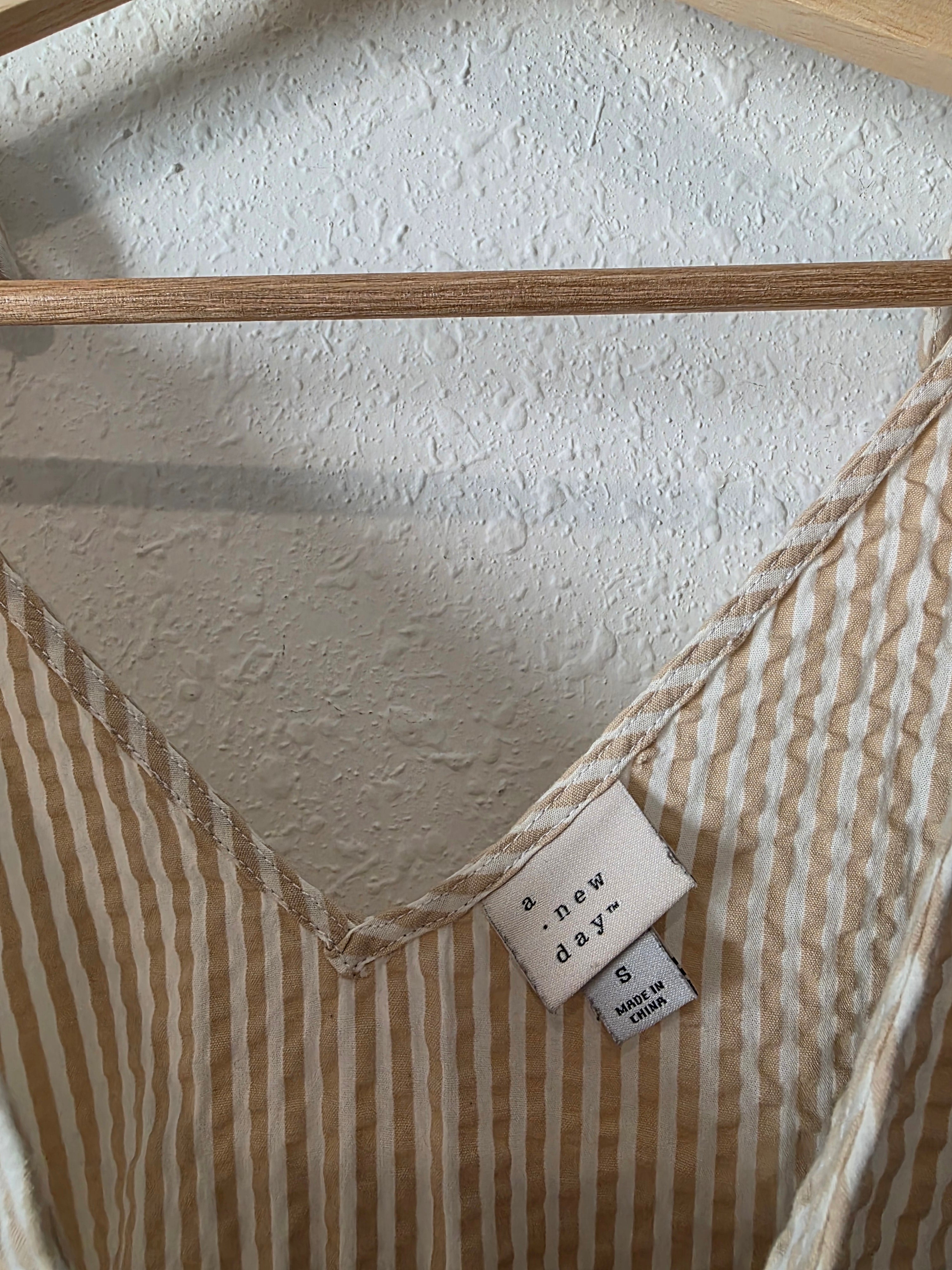 Striped Wide Leg Jumpsuit (S)