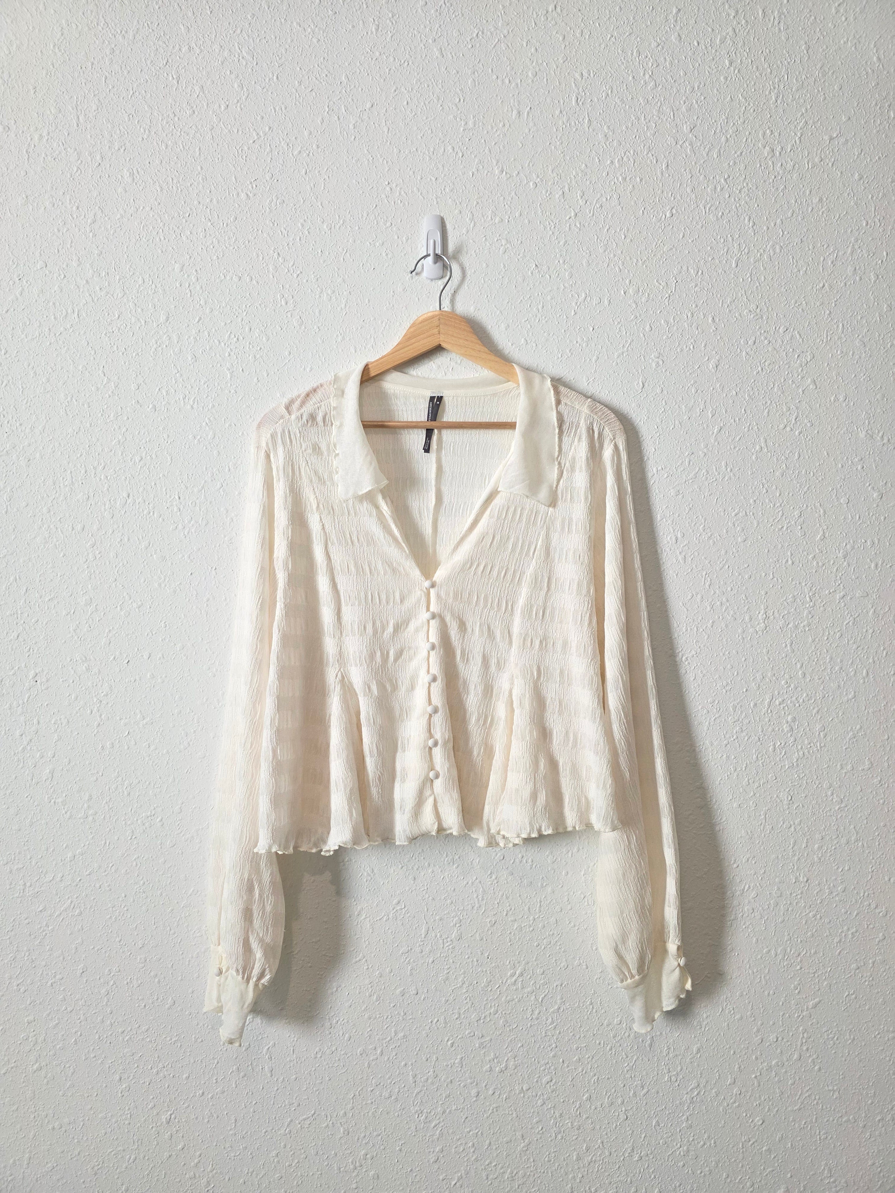 Anthropologie Textured Button Up (M)
