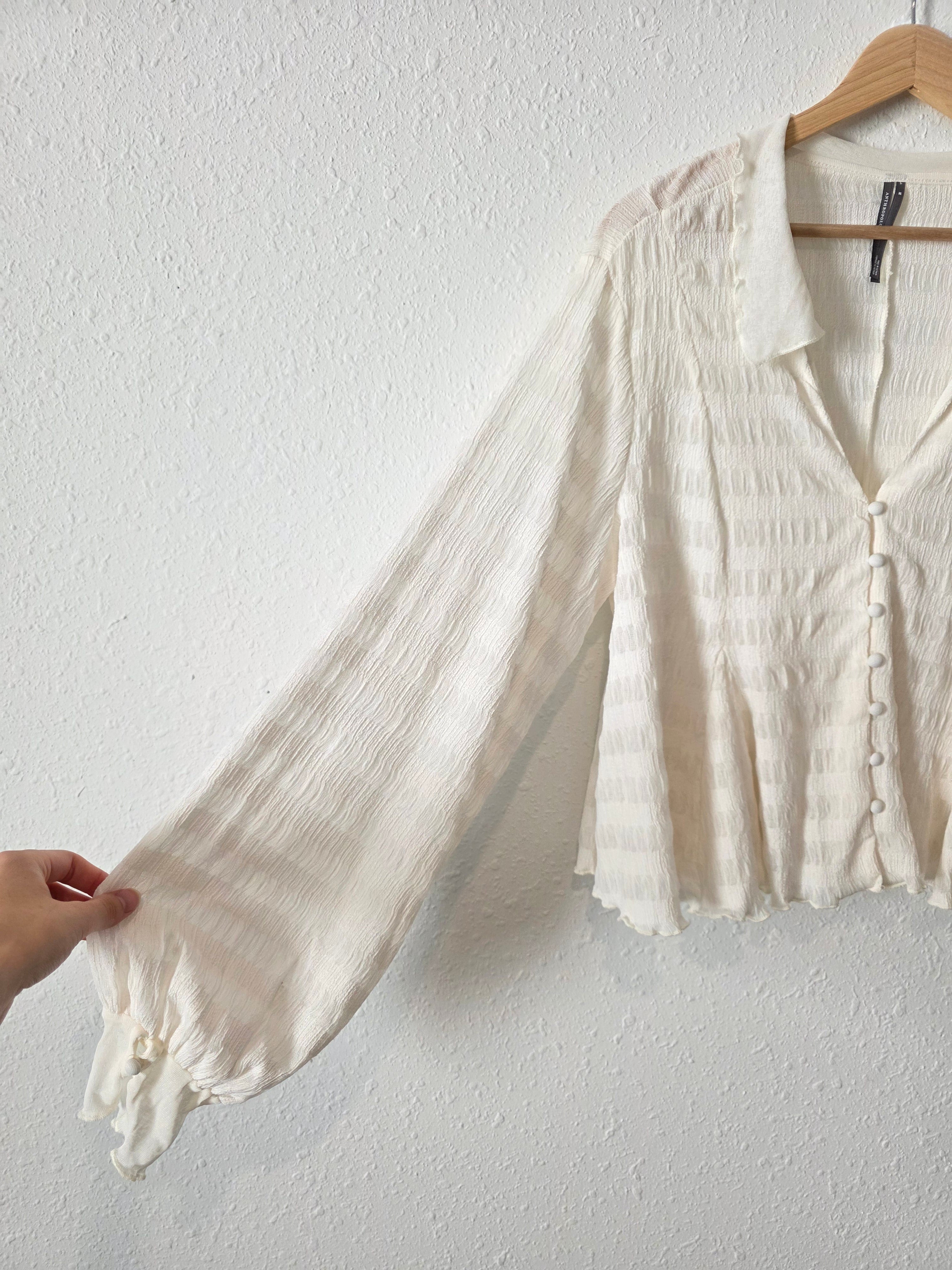 Anthropologie Textured Button Up (M)