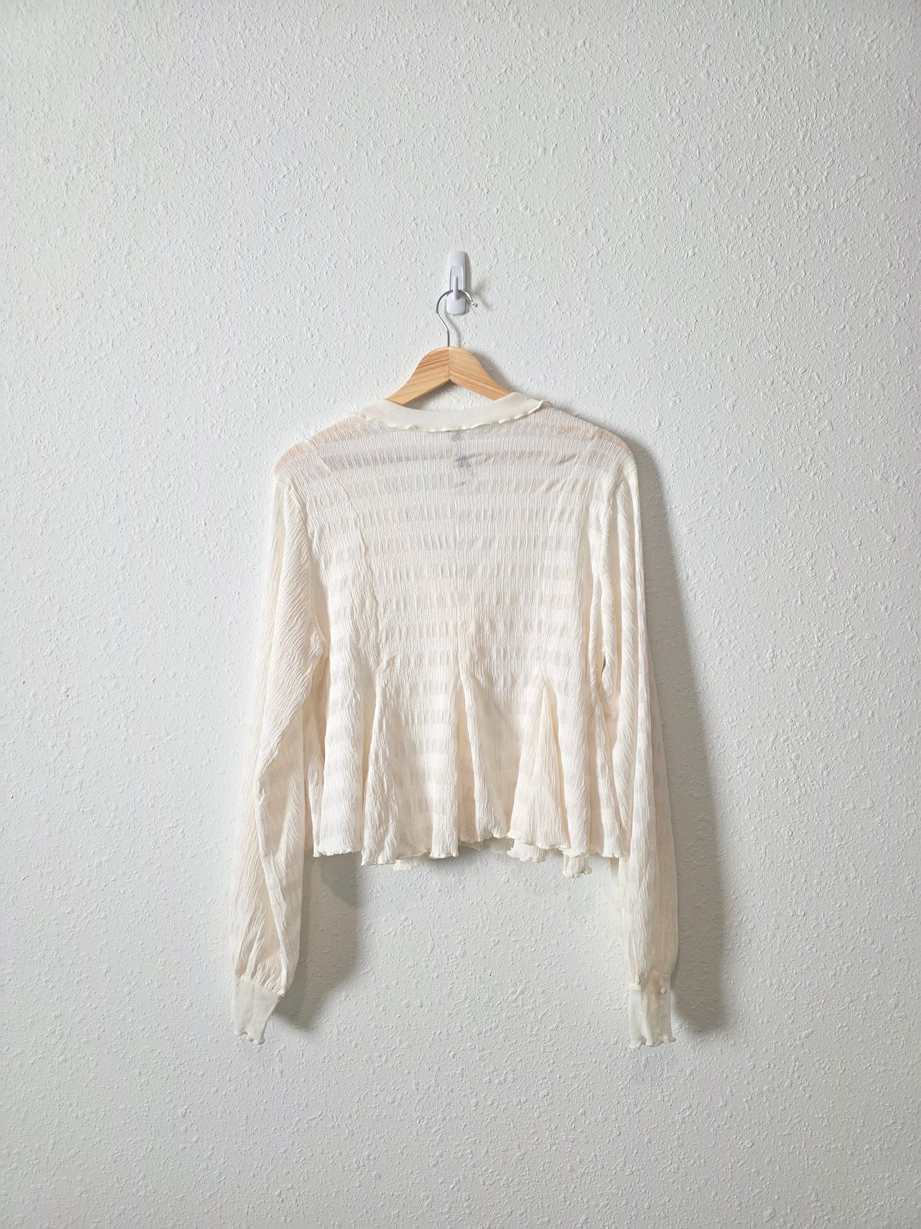 Anthropologie Textured Button Up (M)