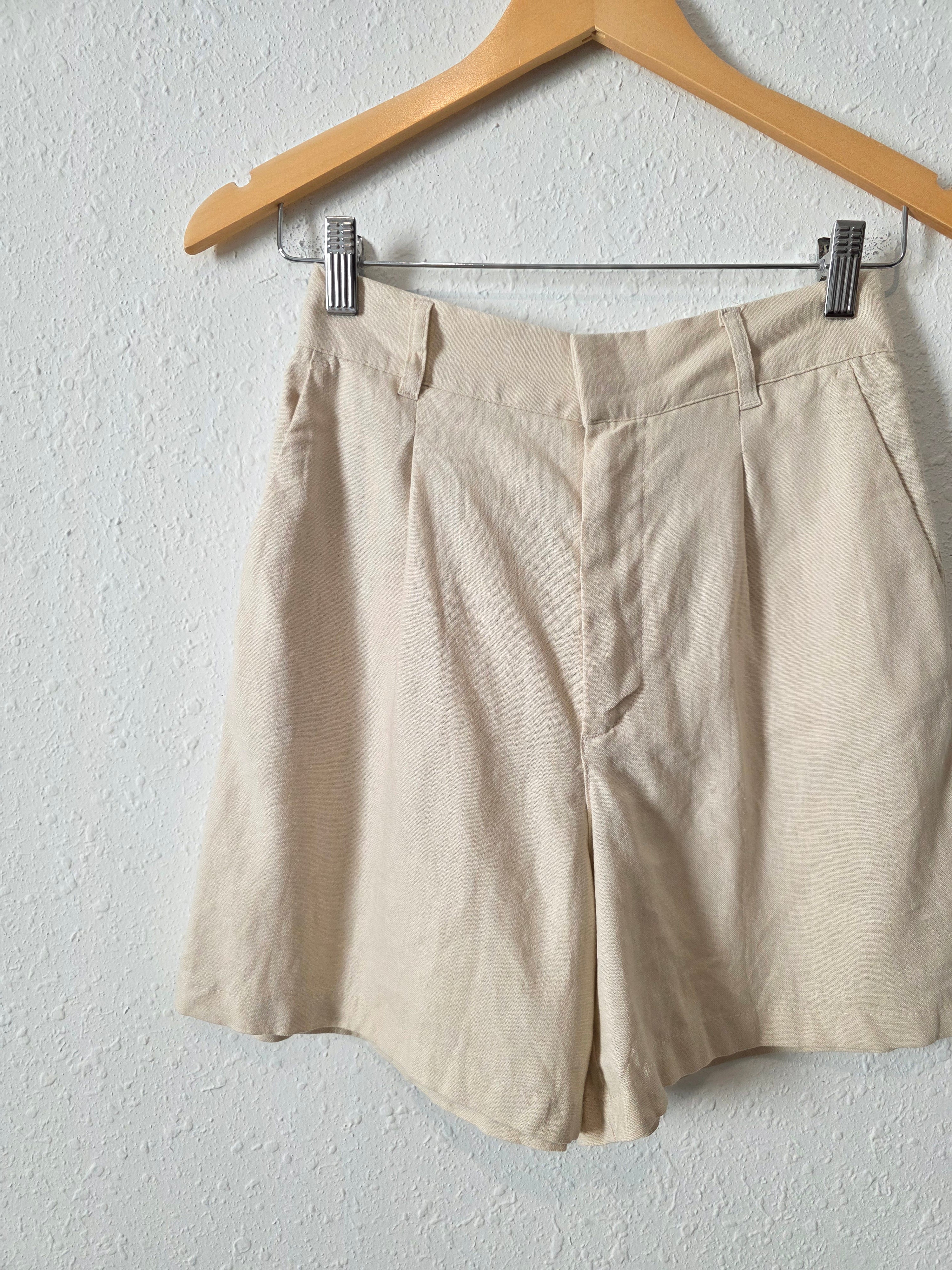 NEW Linen Blend Relaxed Shorts (S)