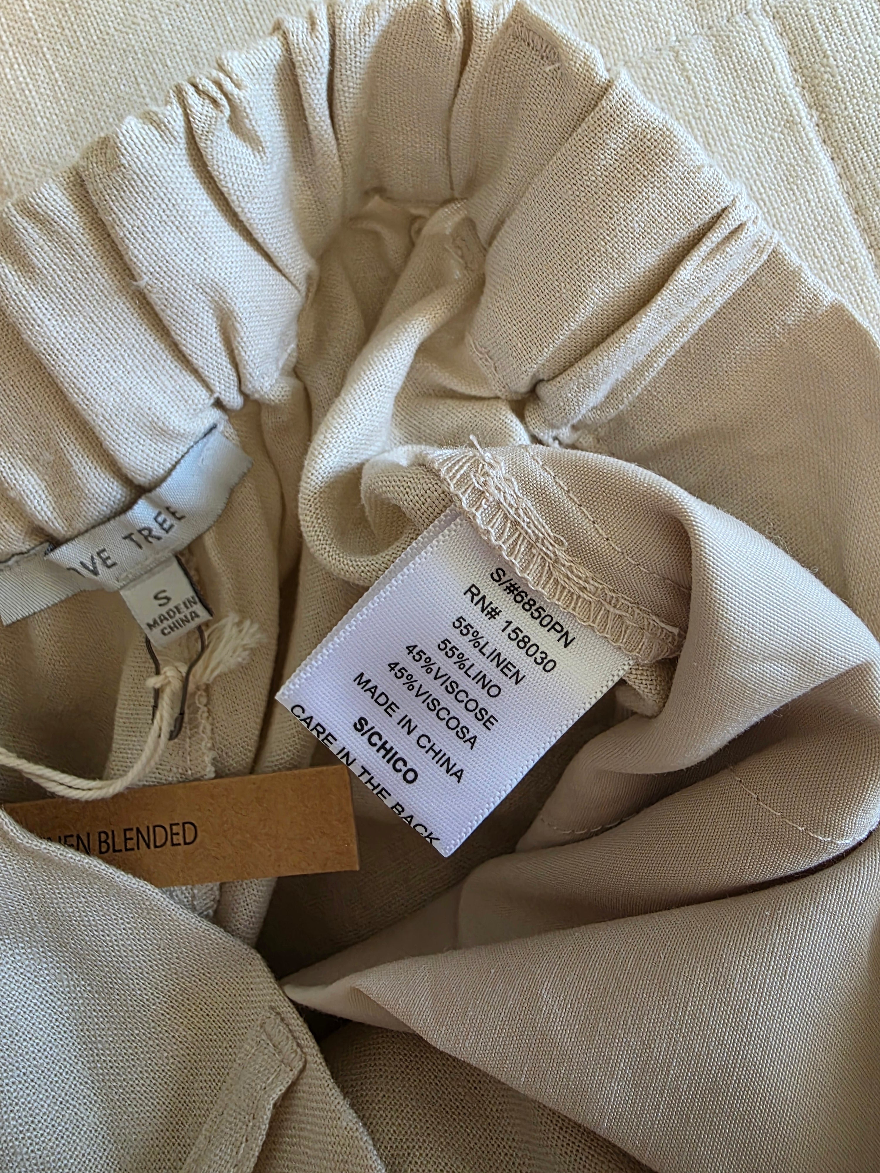 NEW Linen Blend Relaxed Shorts (S)