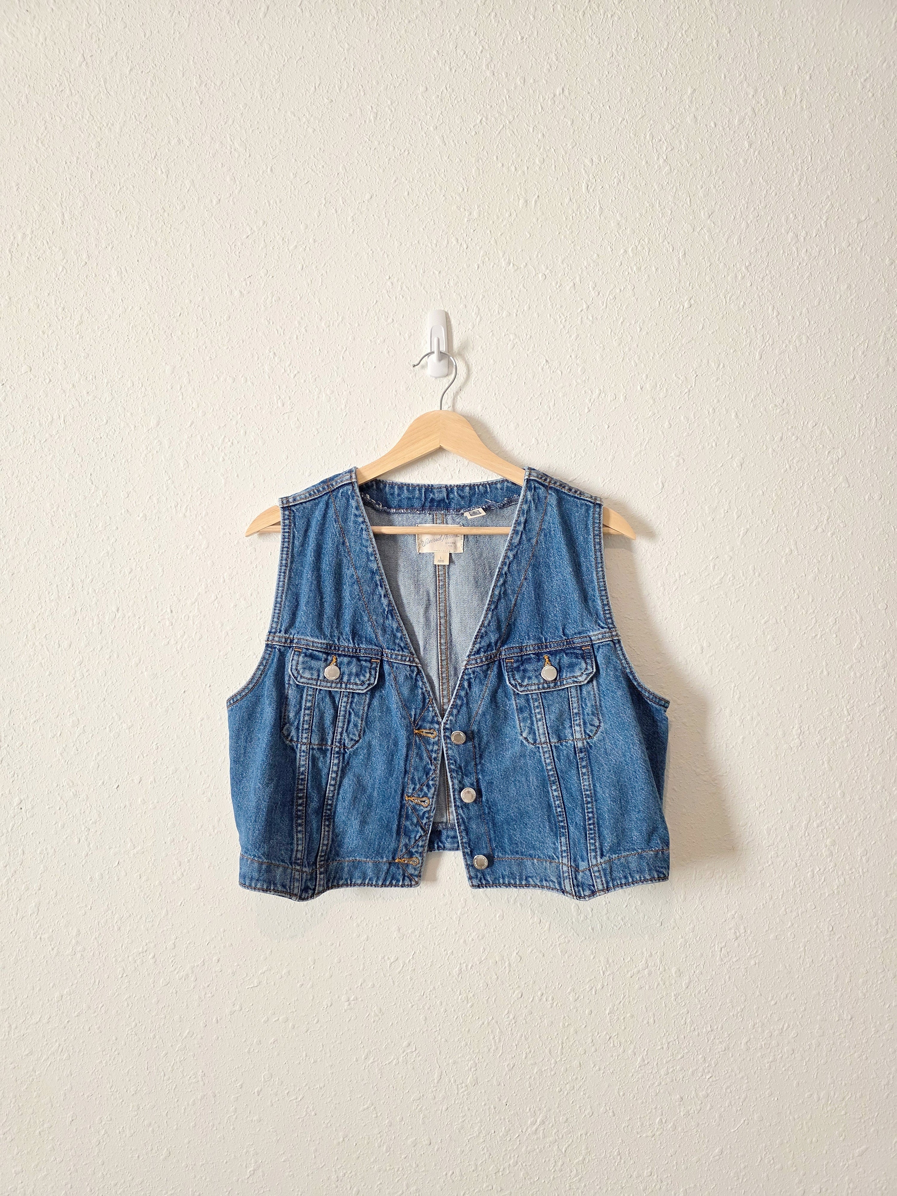 Cropped Denim Vest (L)