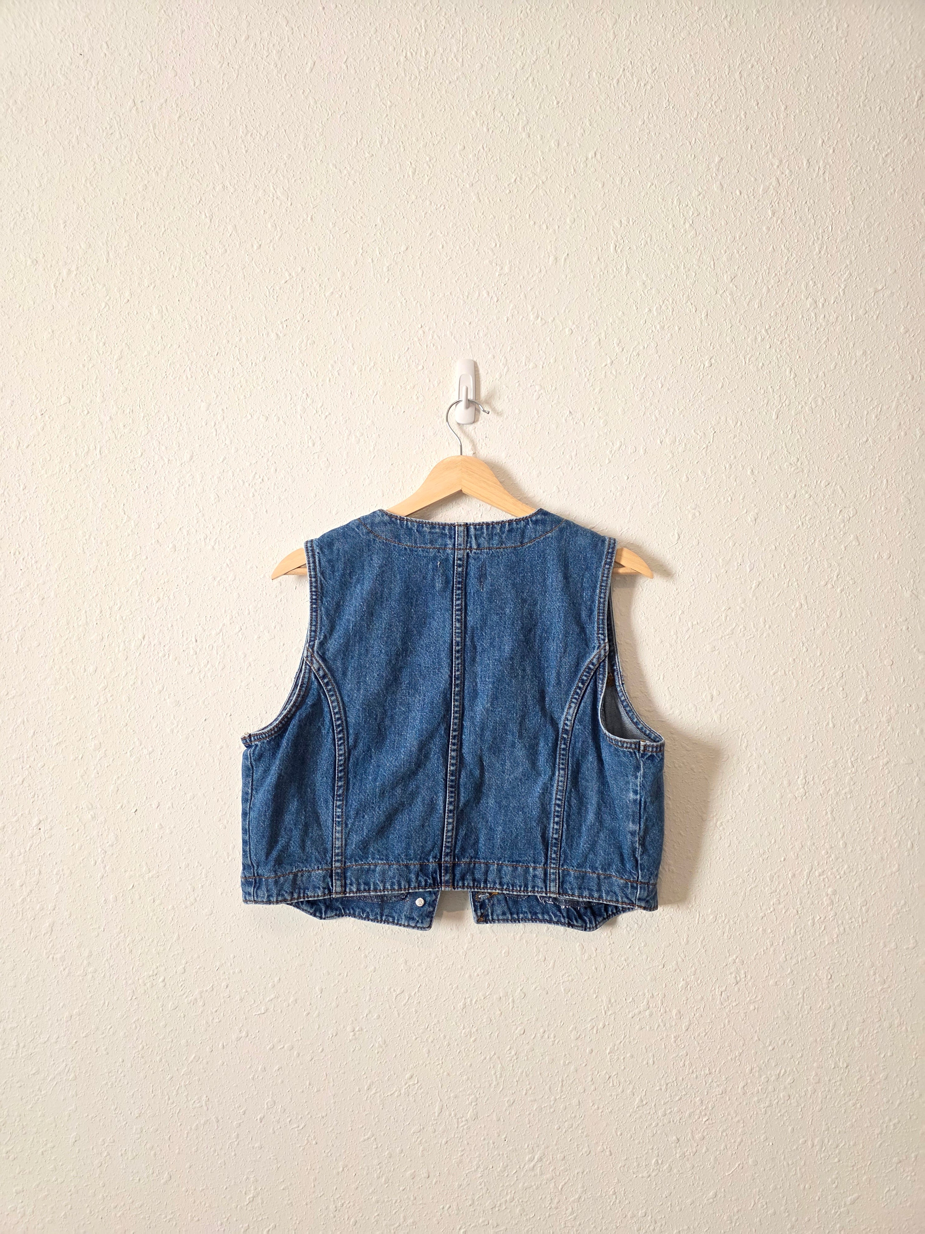 Cropped Denim Vest (L)