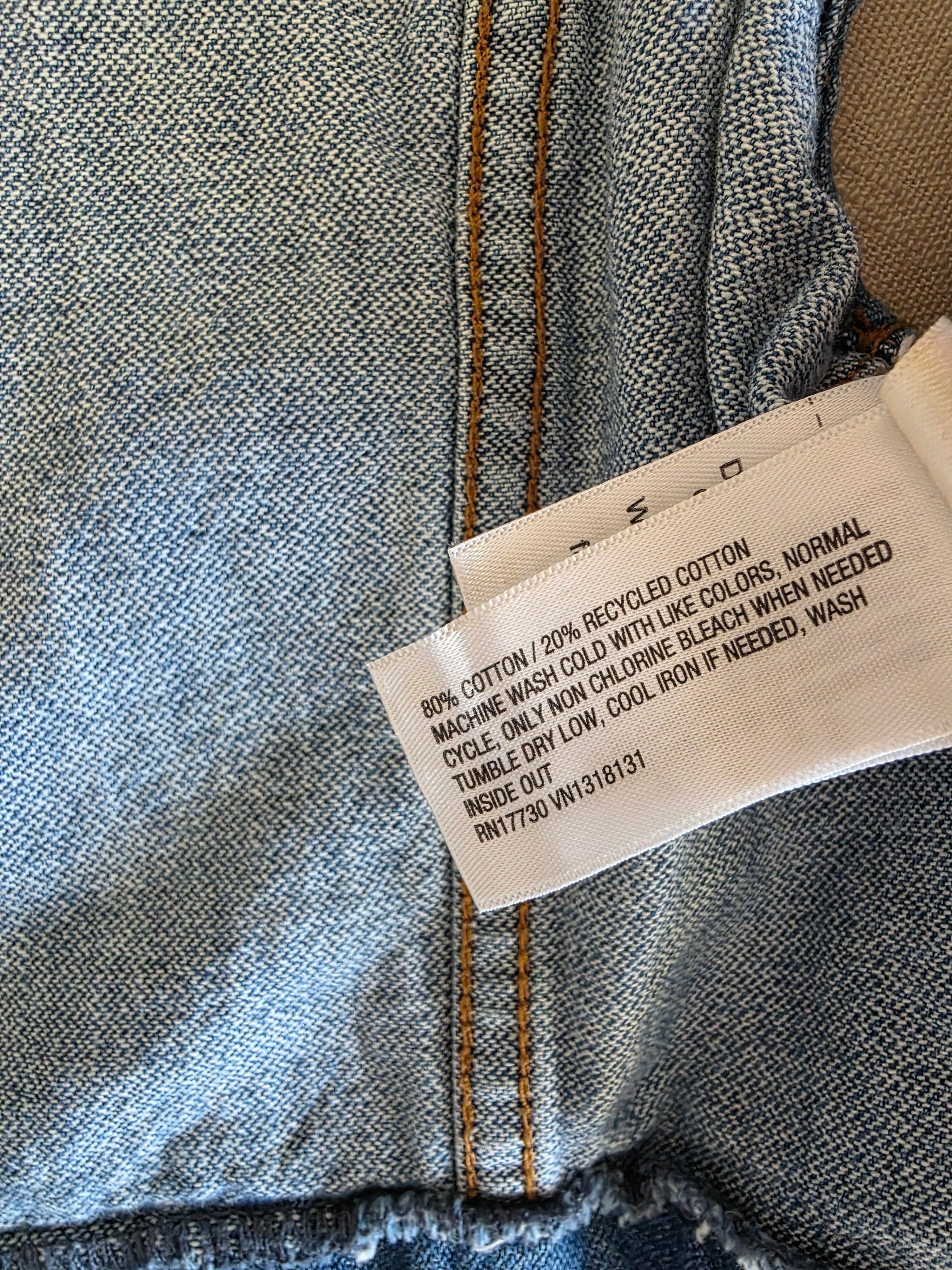 Cropped Denim Vest (L)
