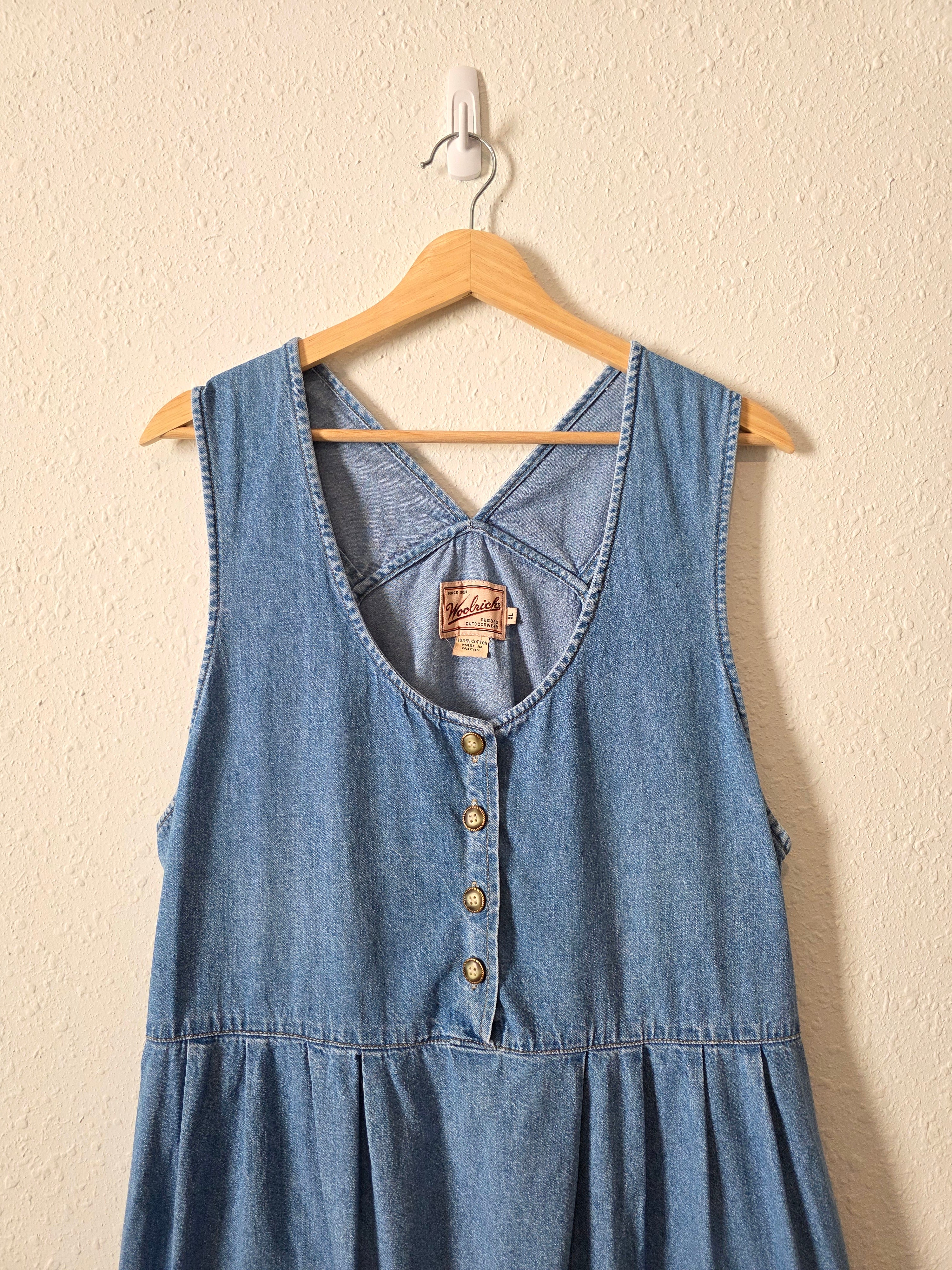 Vintage Denim Midi Dress (XL)