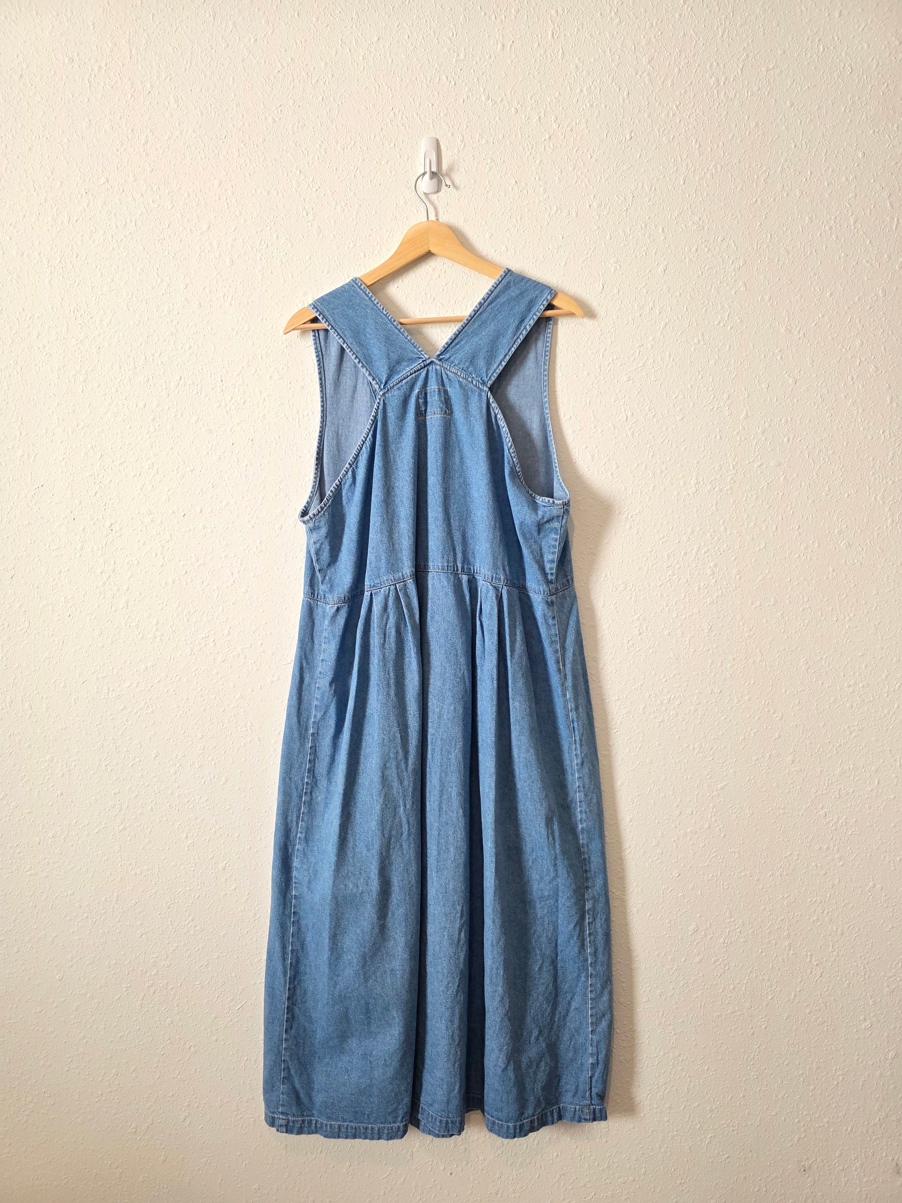 Vintage Denim Midi Dress (XL)