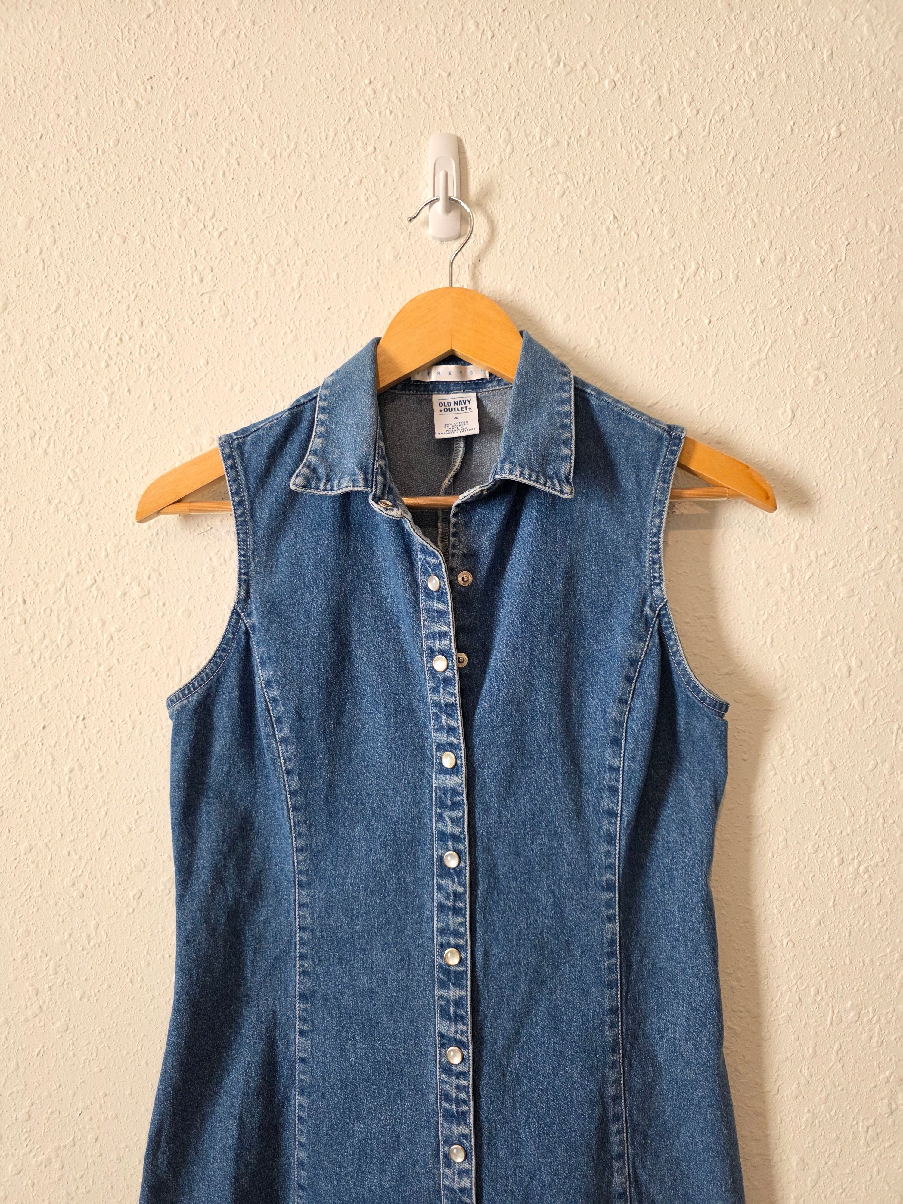 Vintage Denim Mini Dress (4)