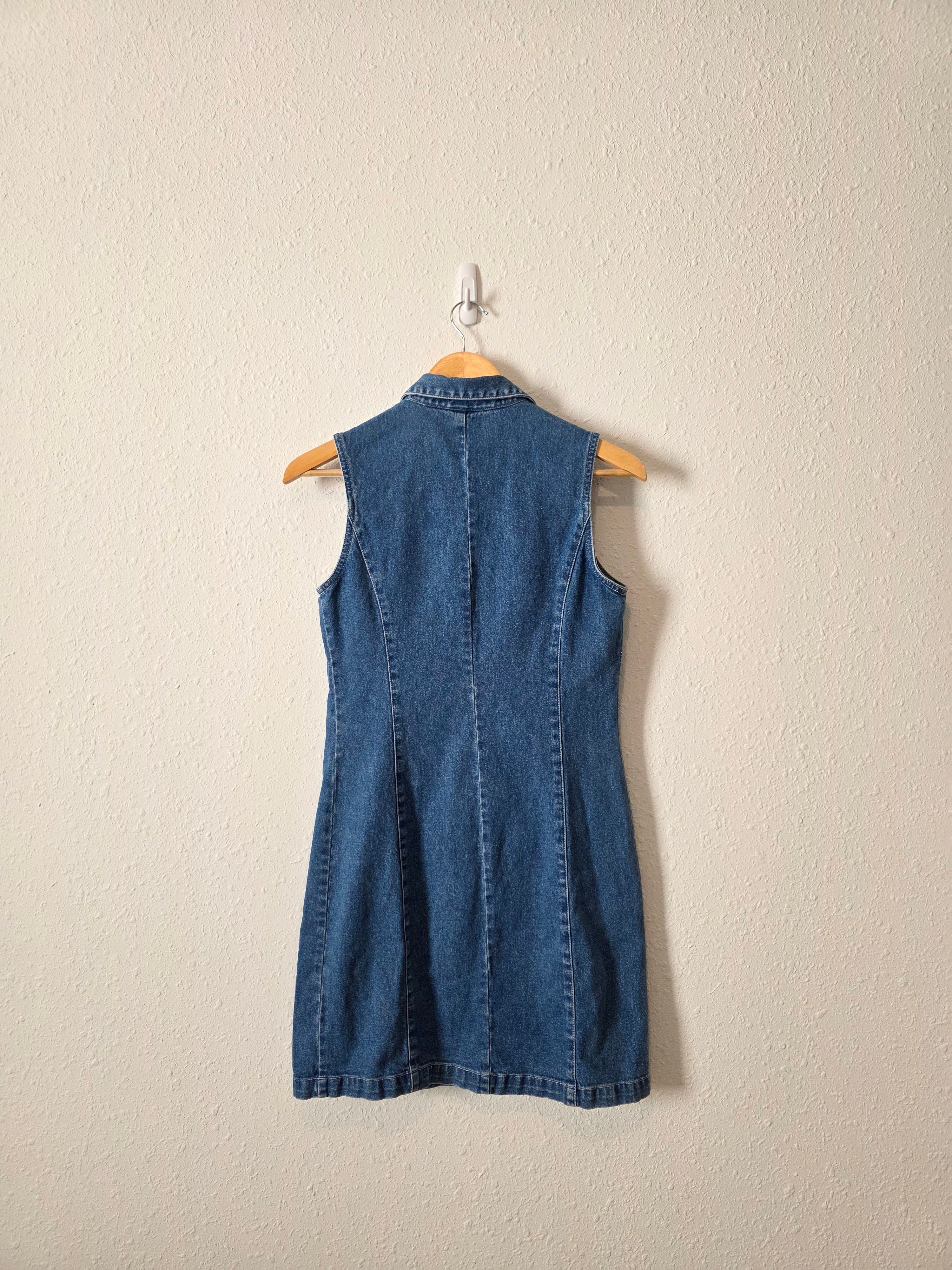 Vintage Denim Mini Dress (4)