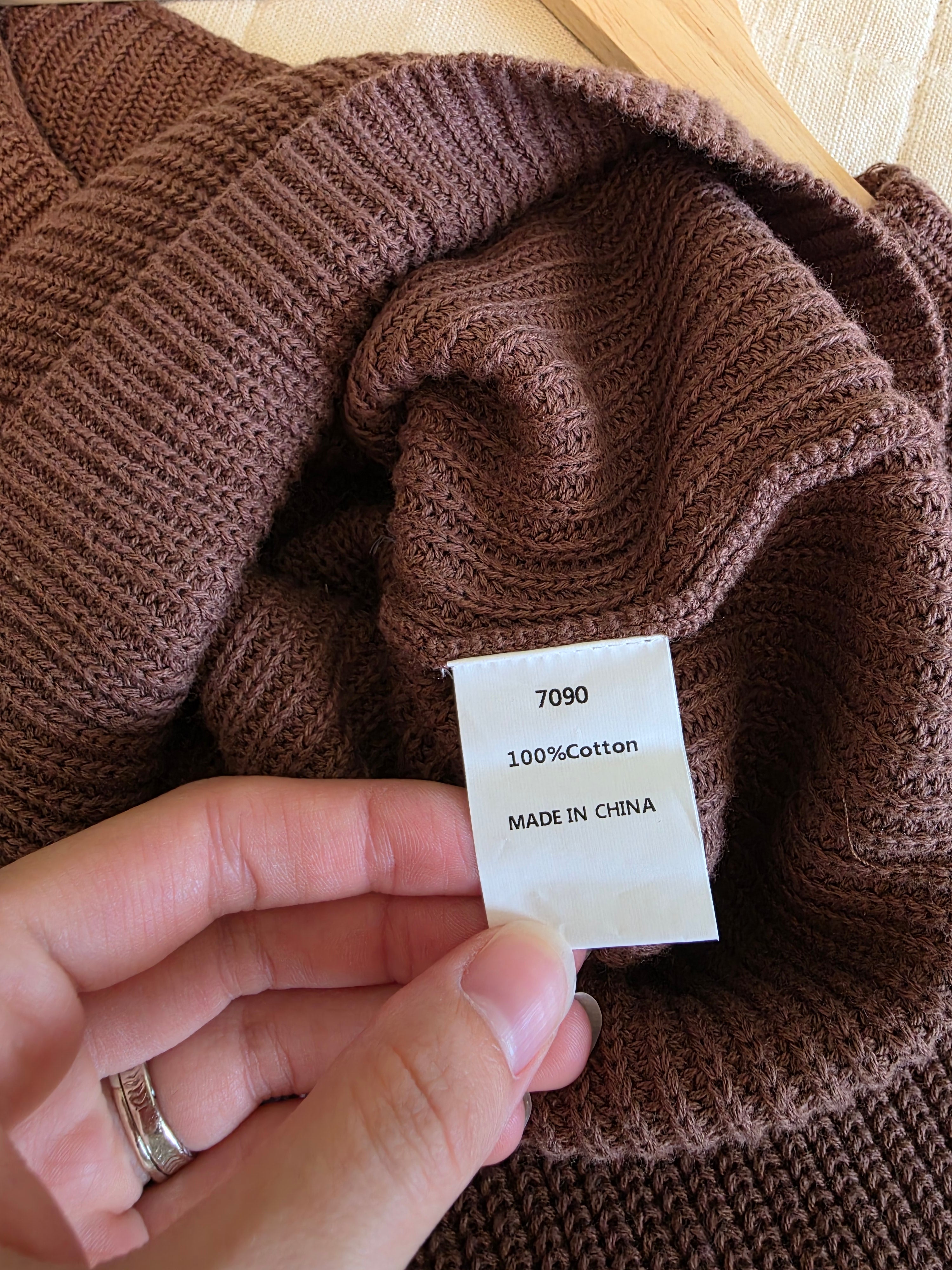 NEW Brown Boxy Knit Top (L)