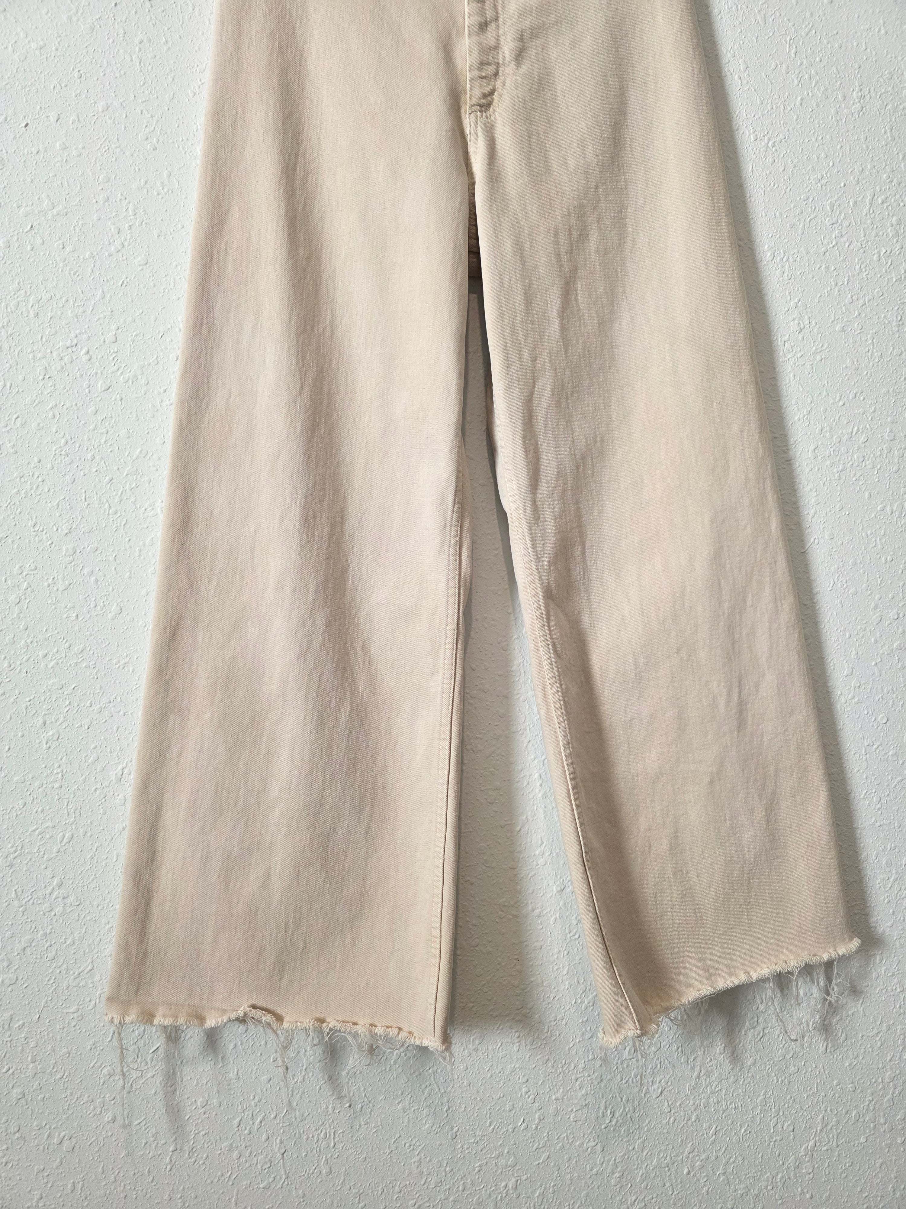 Zara Neutral Wide Leg Jeans (12)