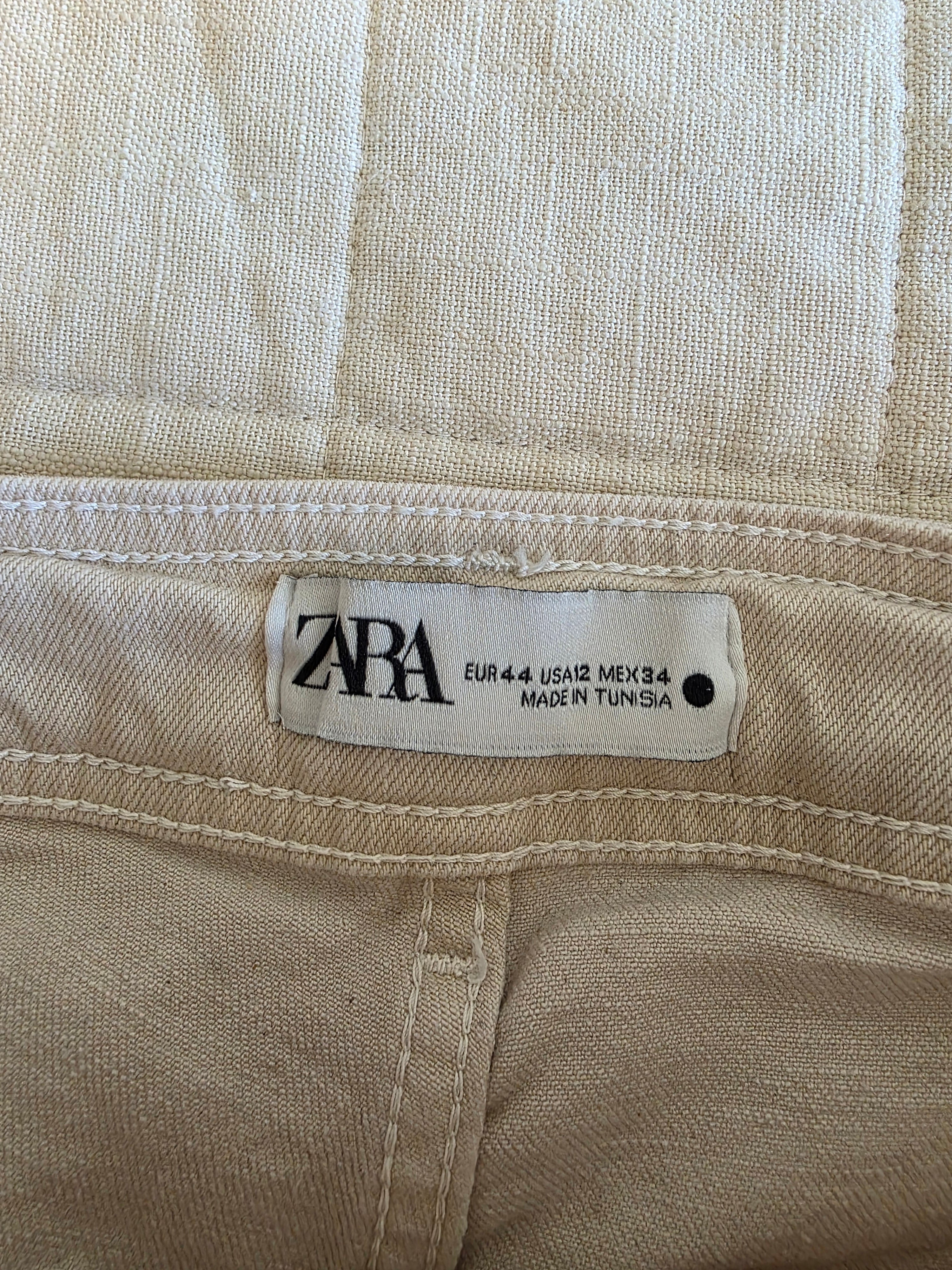 Zara Neutral Wide Leg Jeans (12)