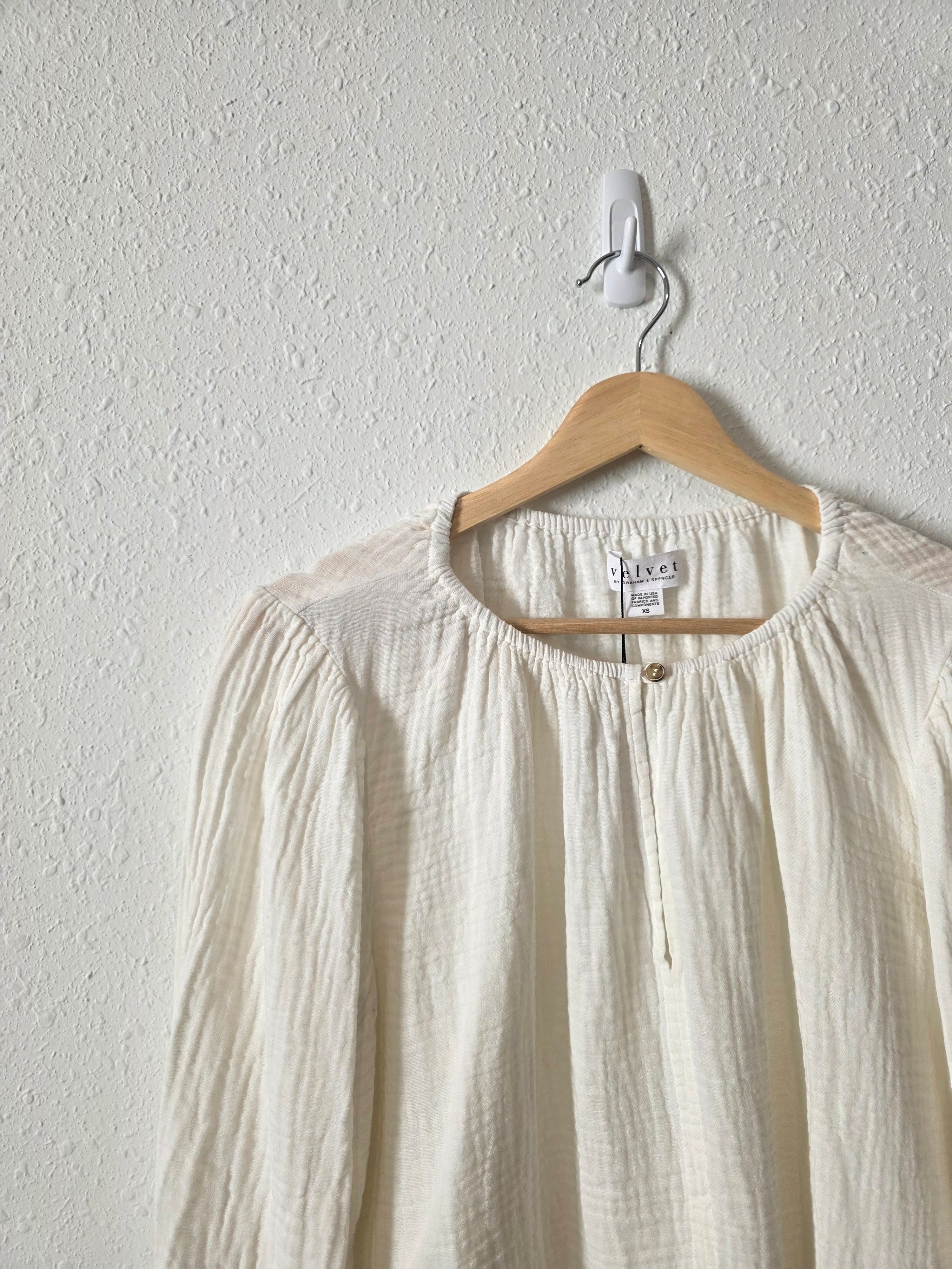NEW Velvet Cotton Gauze Top (XS)
