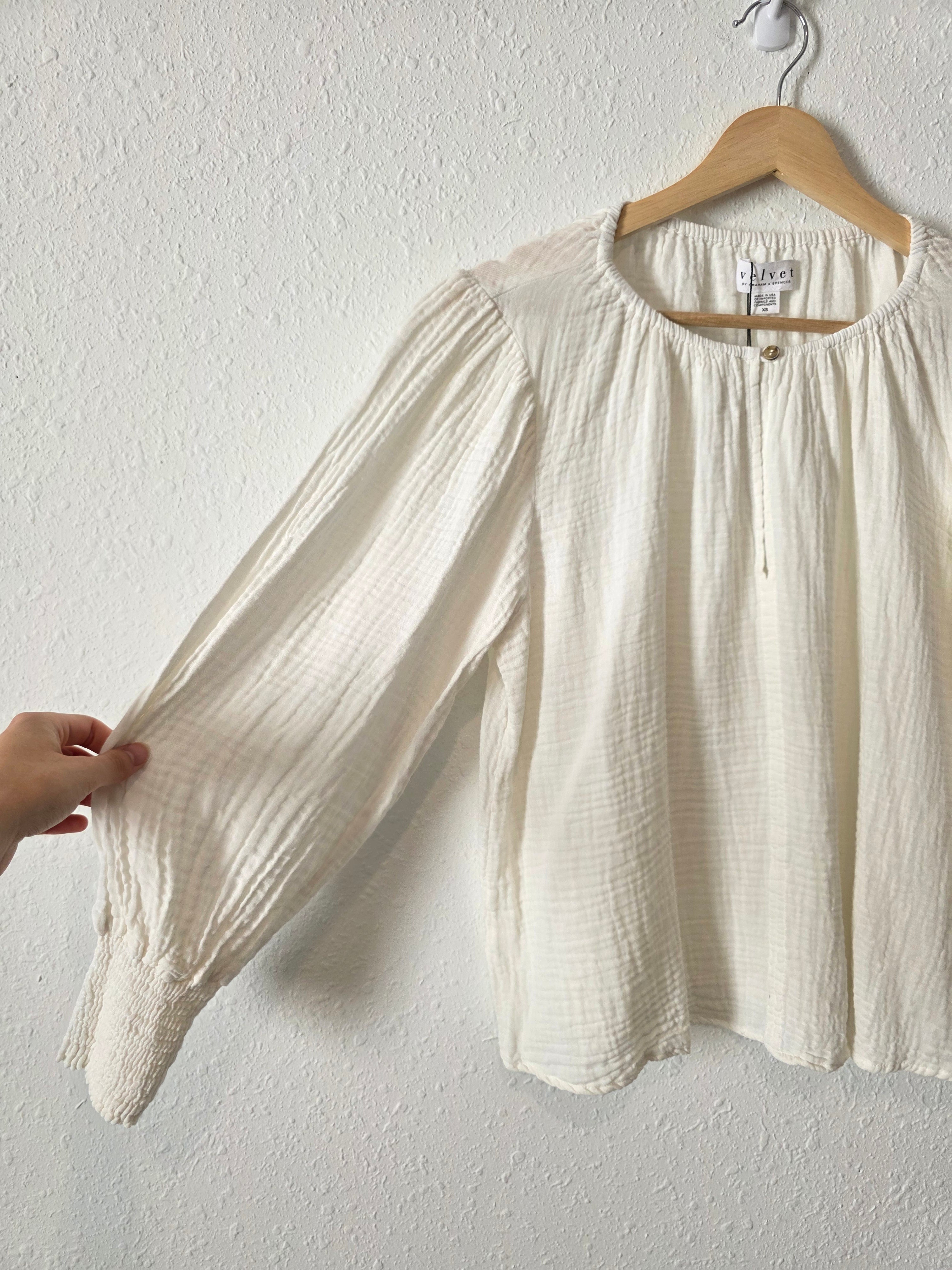 NEW Velvet Cotton Gauze Top (XS)