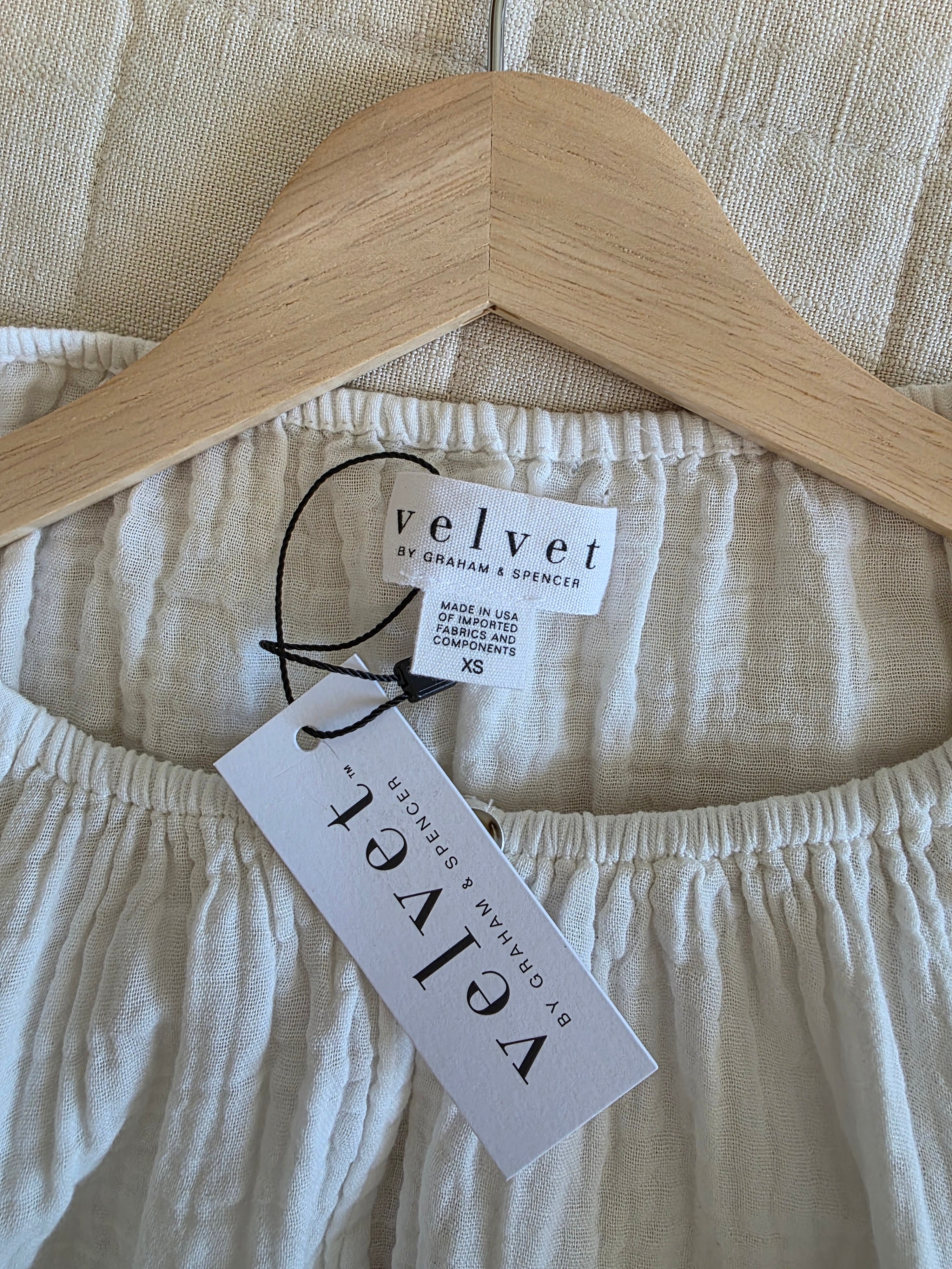 NEW Velvet Cotton Gauze Top (XS)