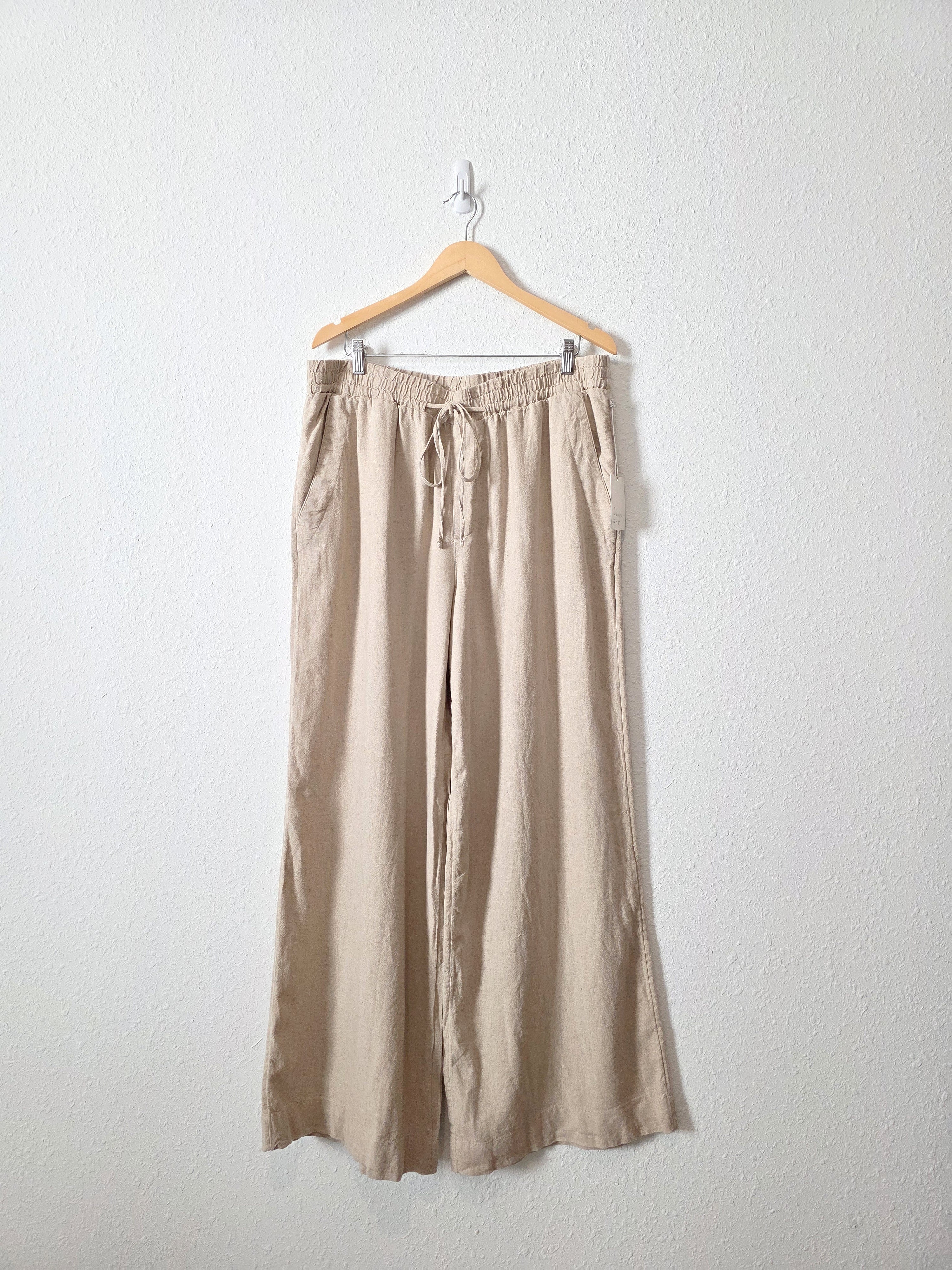 NEW Linen Wide Leg Pants (XL)