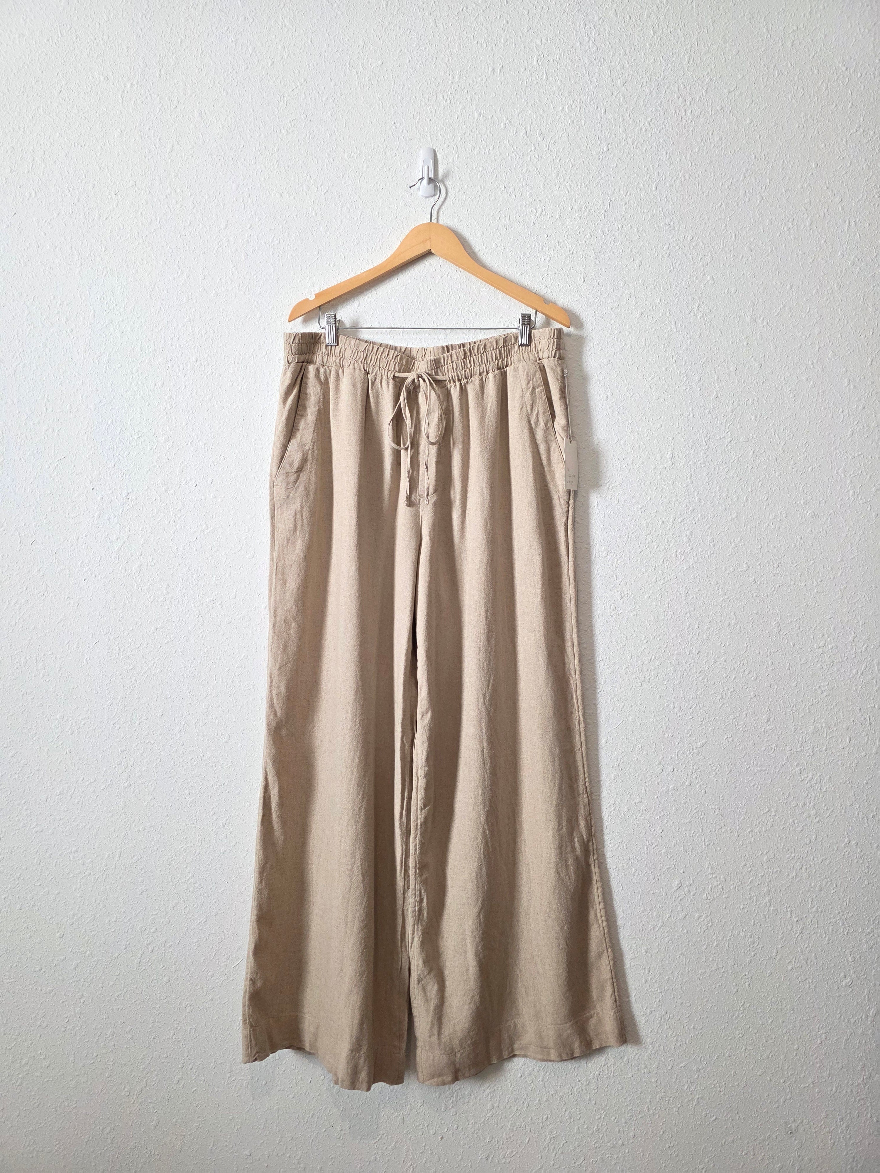 NEW Linen Wide Leg Pants (XL)