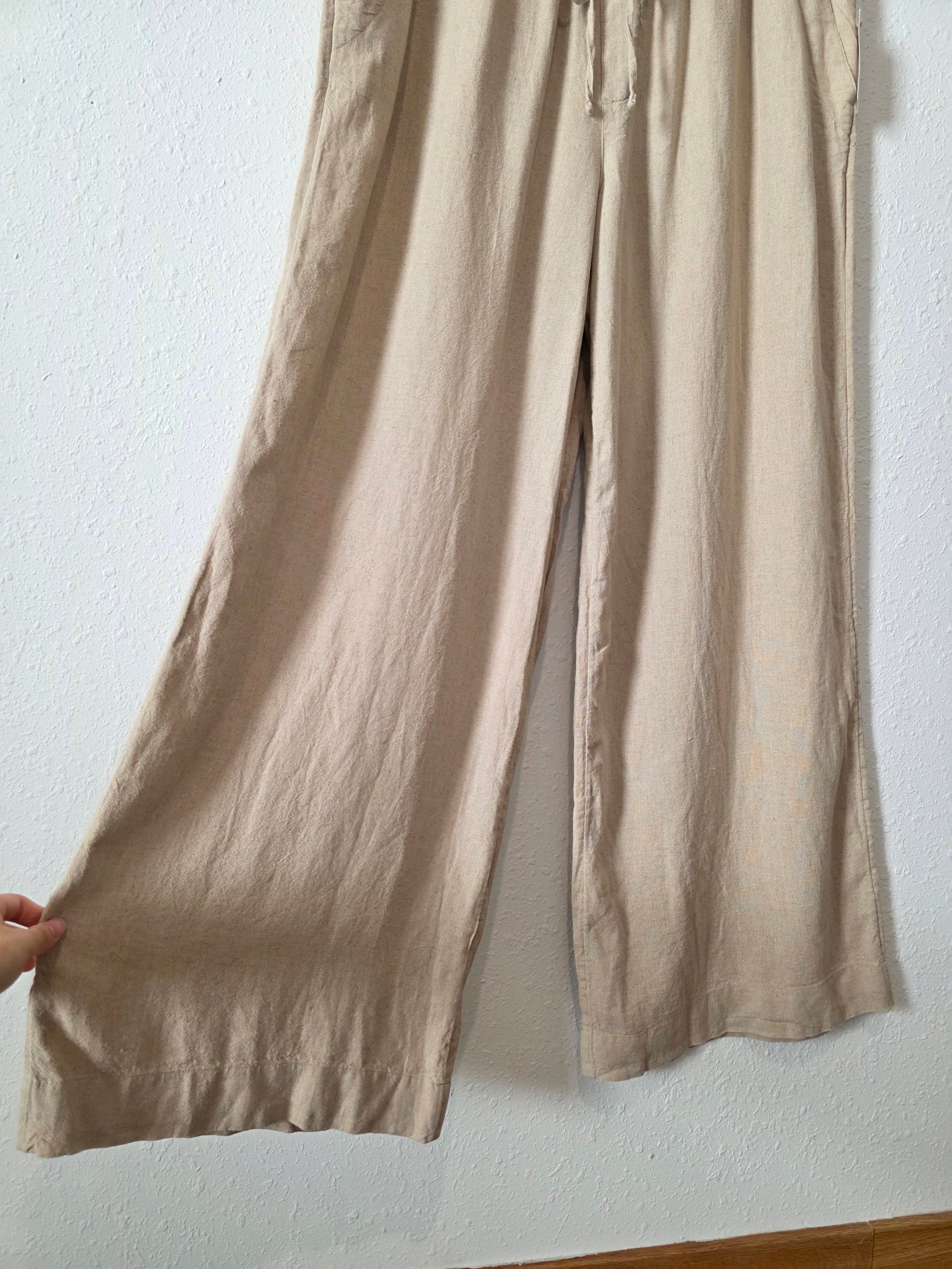 NEW Linen Wide Leg Pants (XL)