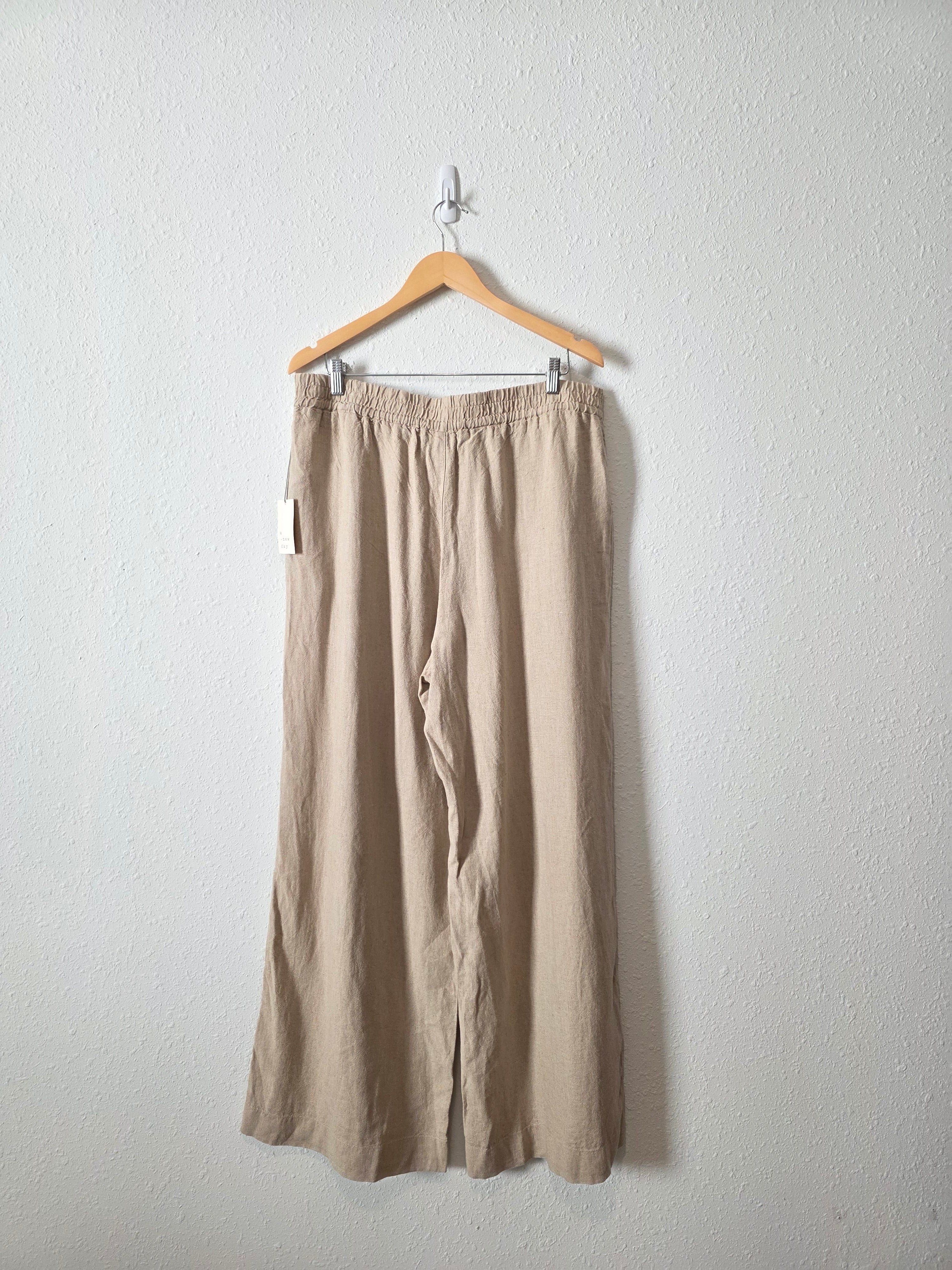 NEW Linen Wide Leg Pants (XL)